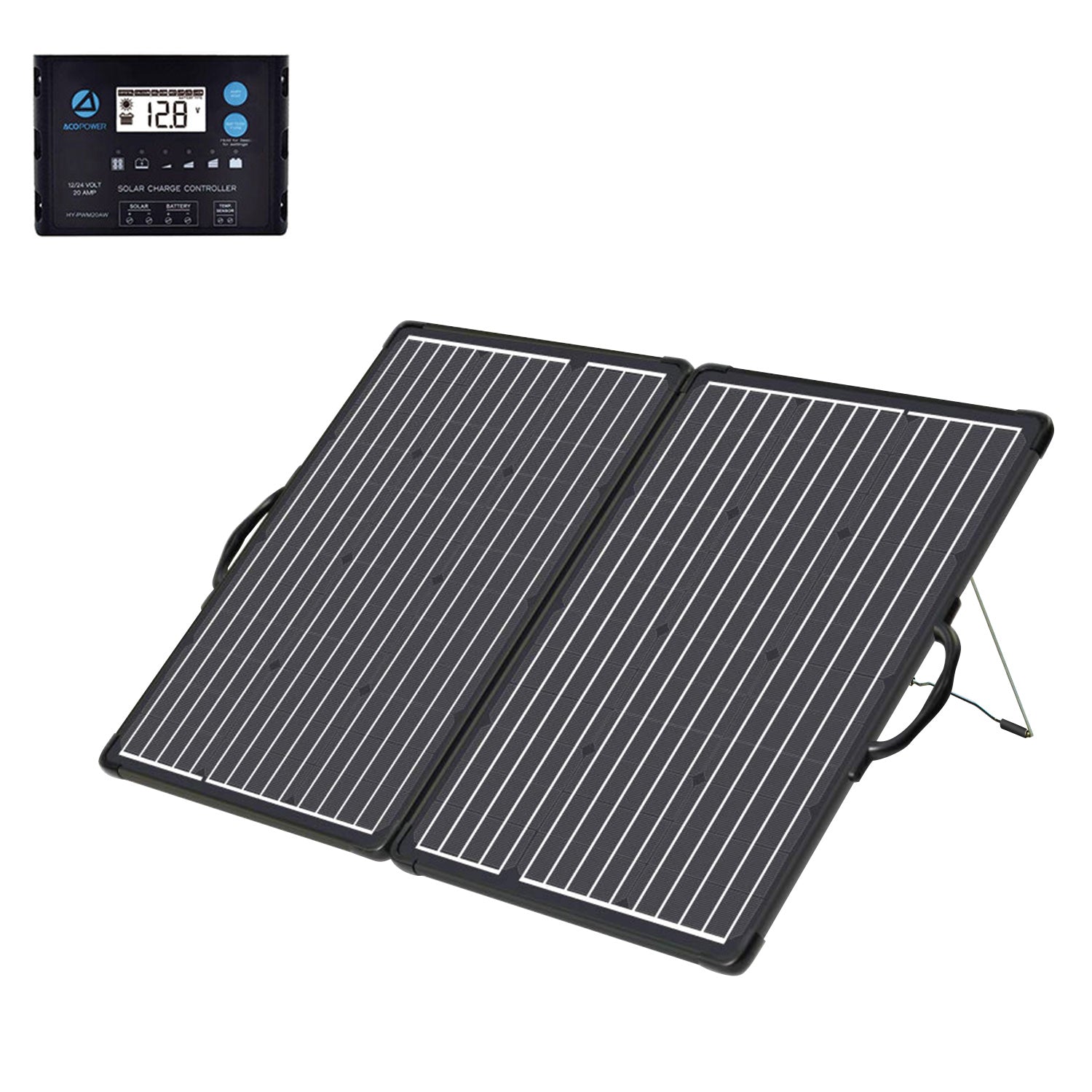 ACOPower Plk 100W Portable Solar Panel Kit, Lightweight 20A Charge Controller HY-PLK-100WPX20A