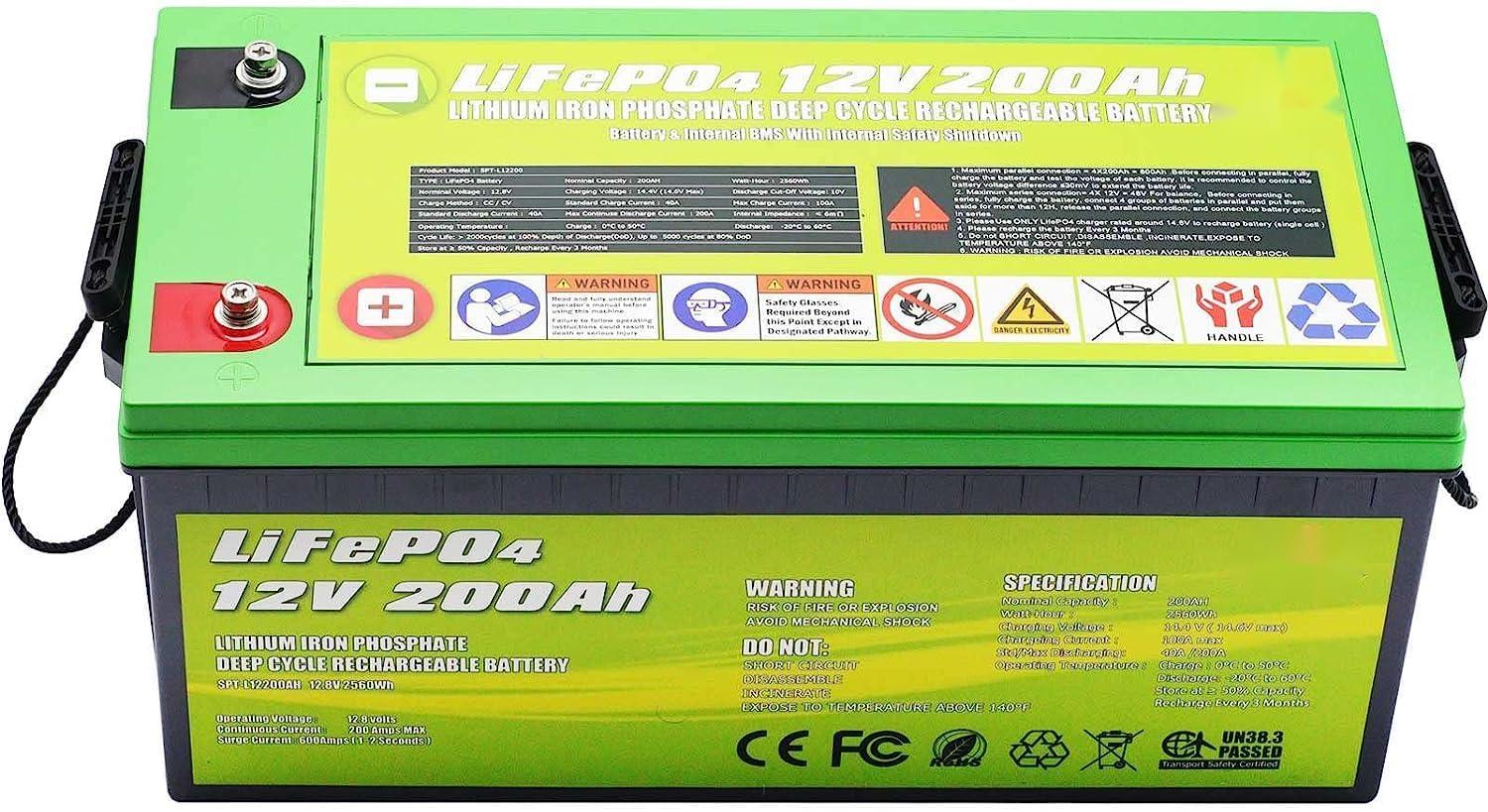 ACOPOWER 12V 200Ah LiFePO4 Deep Cycle Lithium Battery HY-Li200Ah