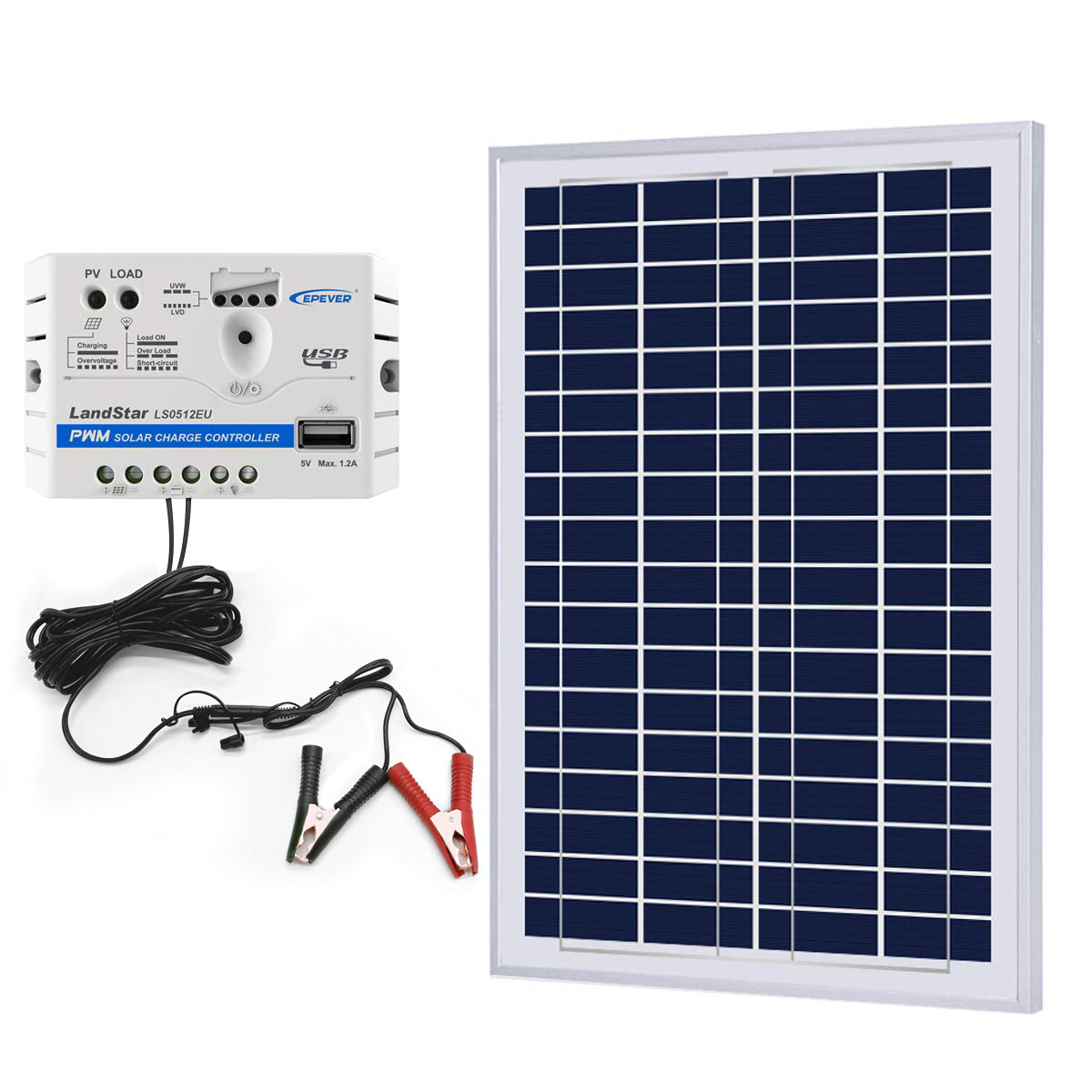 ACOPower 25W Off-grid Solar Kits, 5A charge controller with SAE connector HY-CKP-25W
