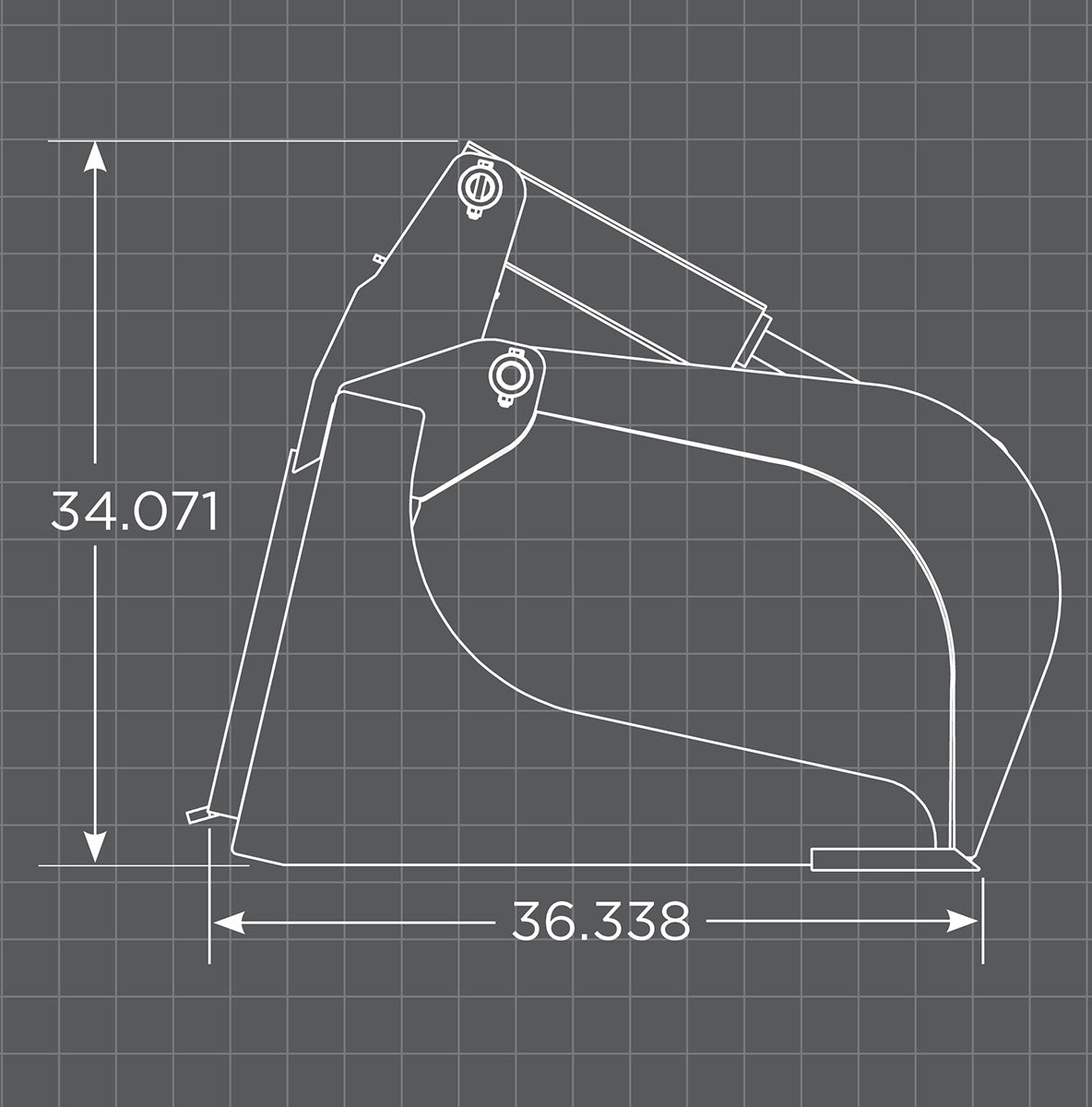 Loflin Fabrication | Xtra Heavy Duty Grapple Buckets | 66" - 84" | For Skid Steer