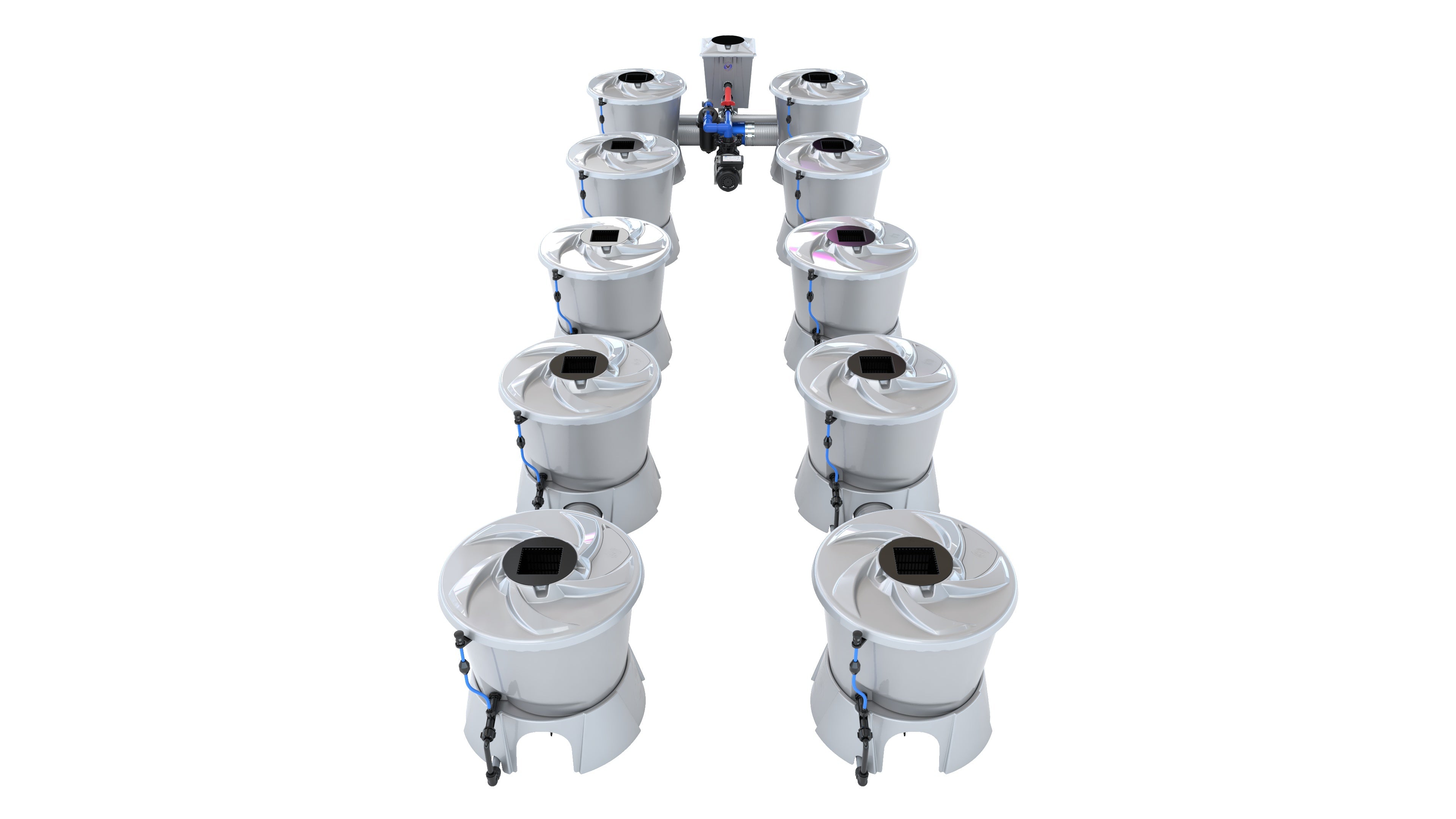 Alien Hydroponics V-SYSTEM 10 Pot 2 Row Kit