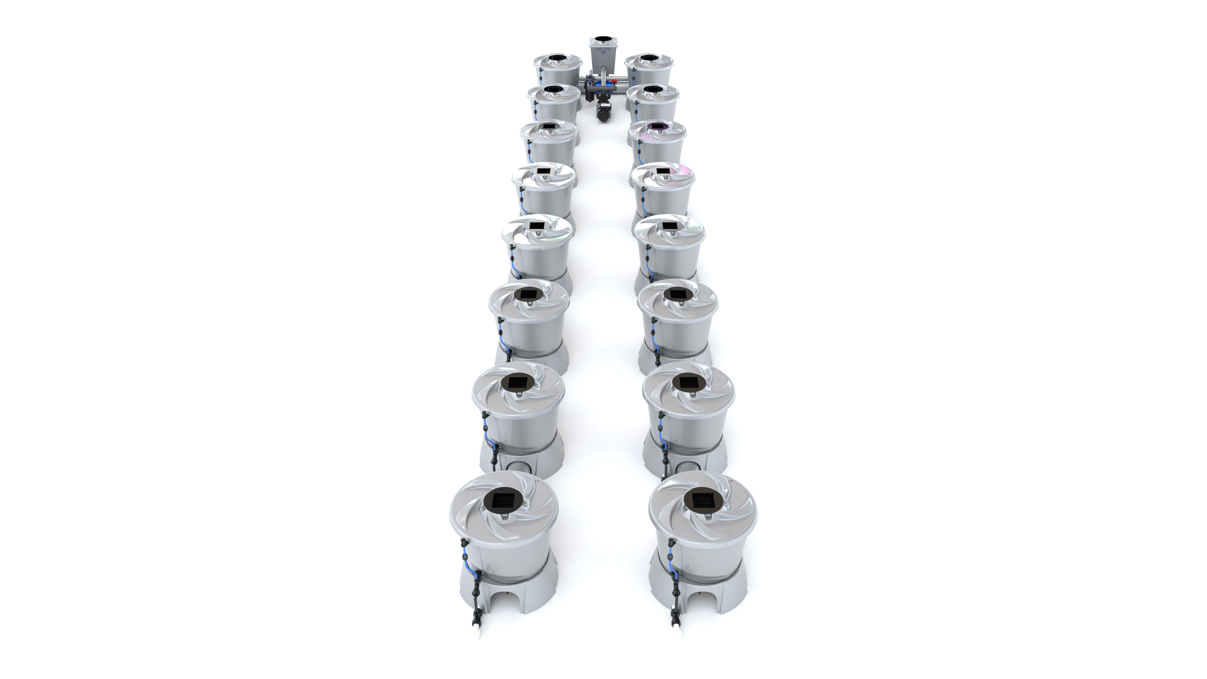 Alien Hydroponics V-SYSTEM 16 Pot 2 Row Kit