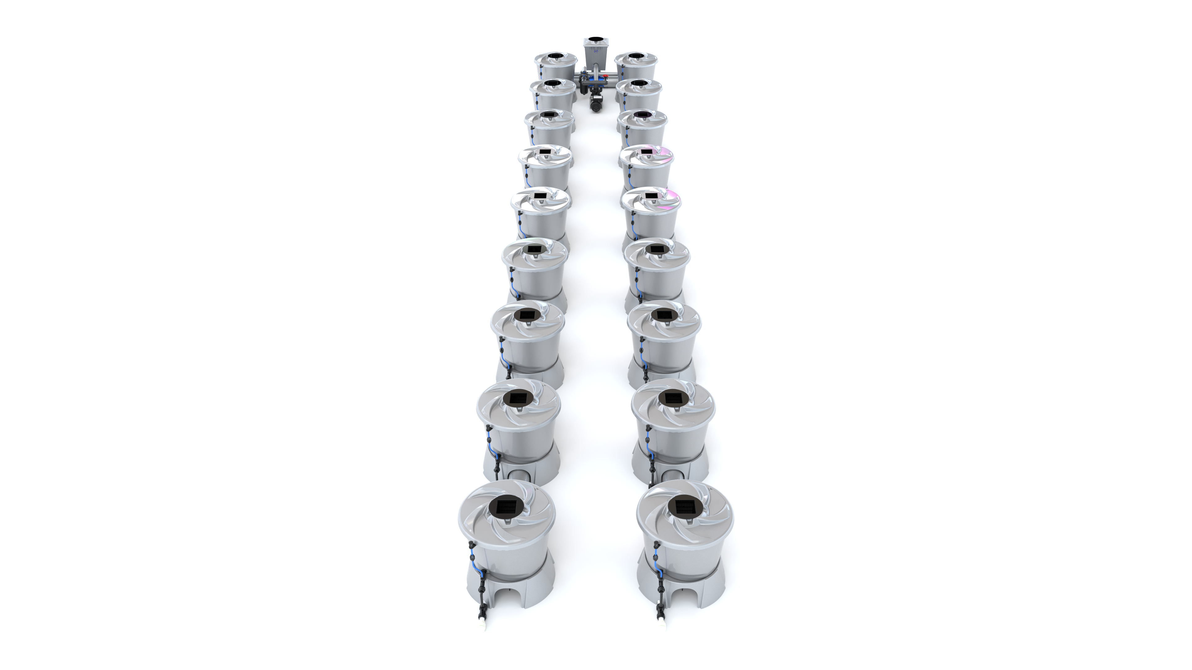 Alien Hydroponics V-SYSTEM 18 Pot 2 Row Kit