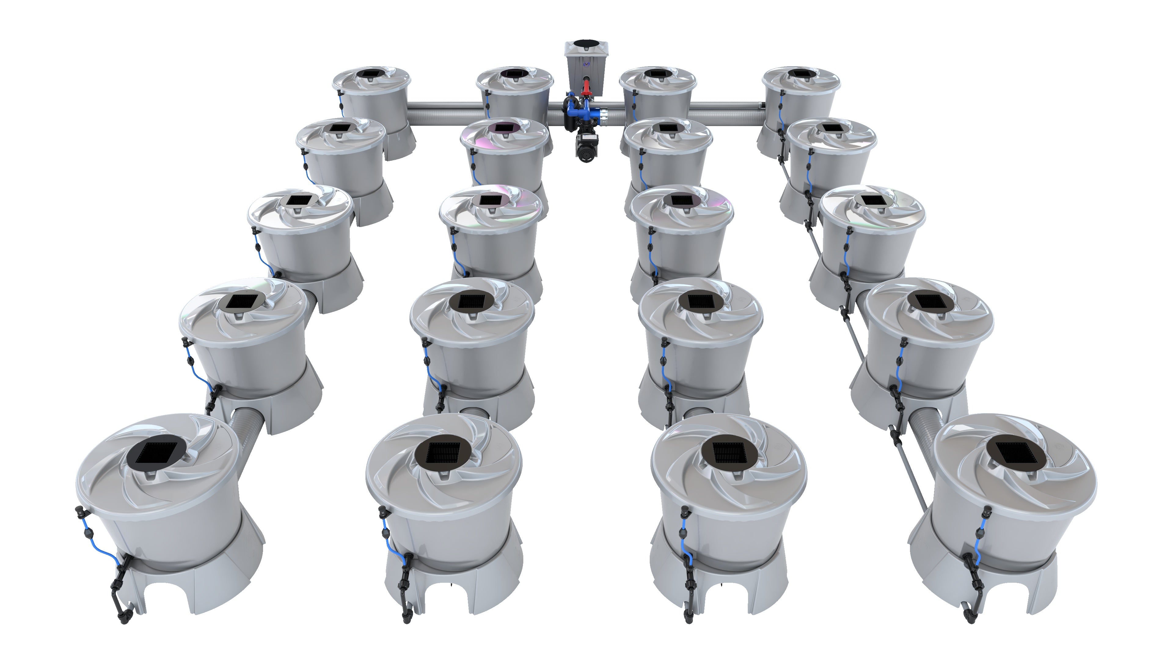 Alien Hydroponics V-SYSTEM 20 Pot 4 Row Kit