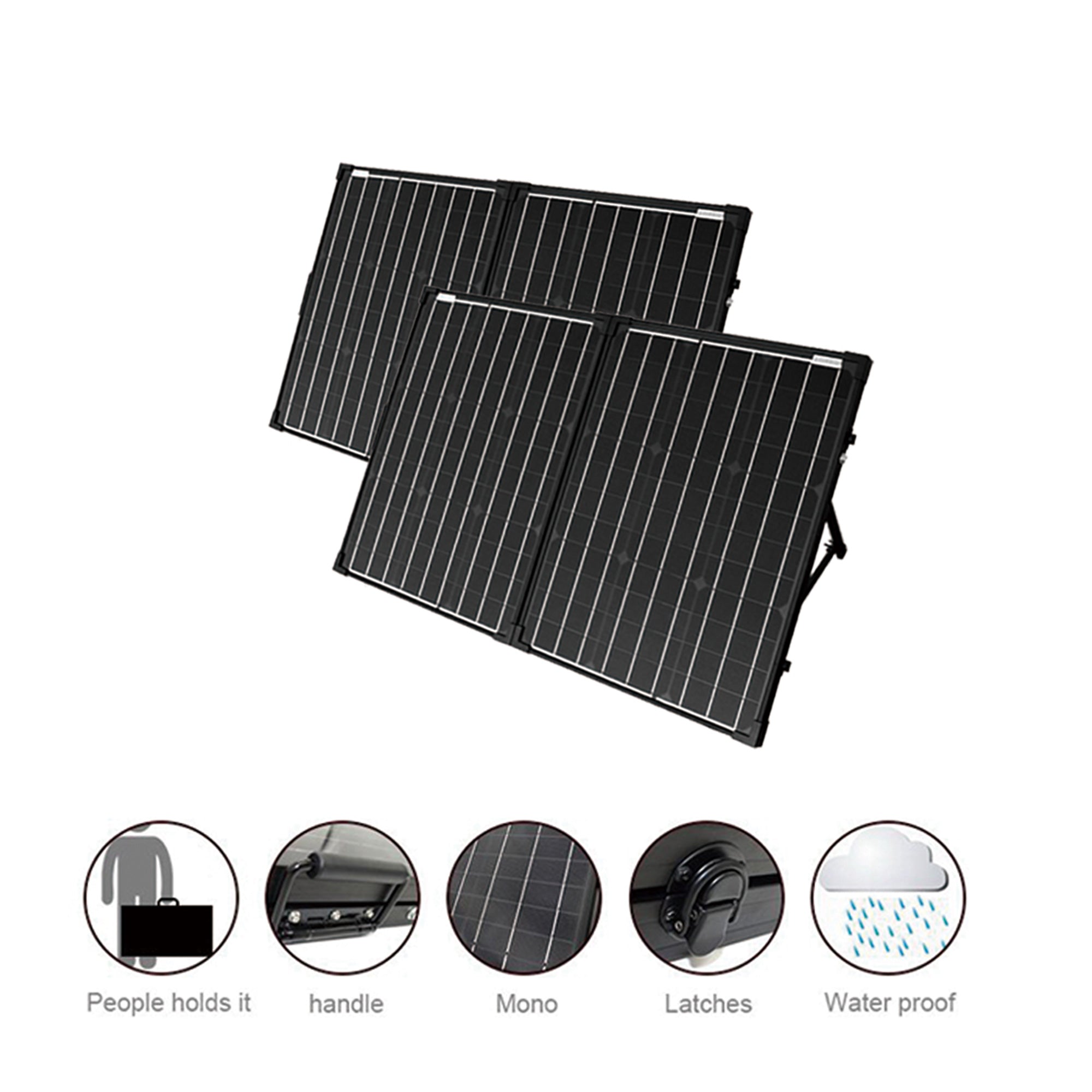 ACOPower Ptk 200W Portable Solar Panel Kit Briefcase HY-PTK-2x100W20A
