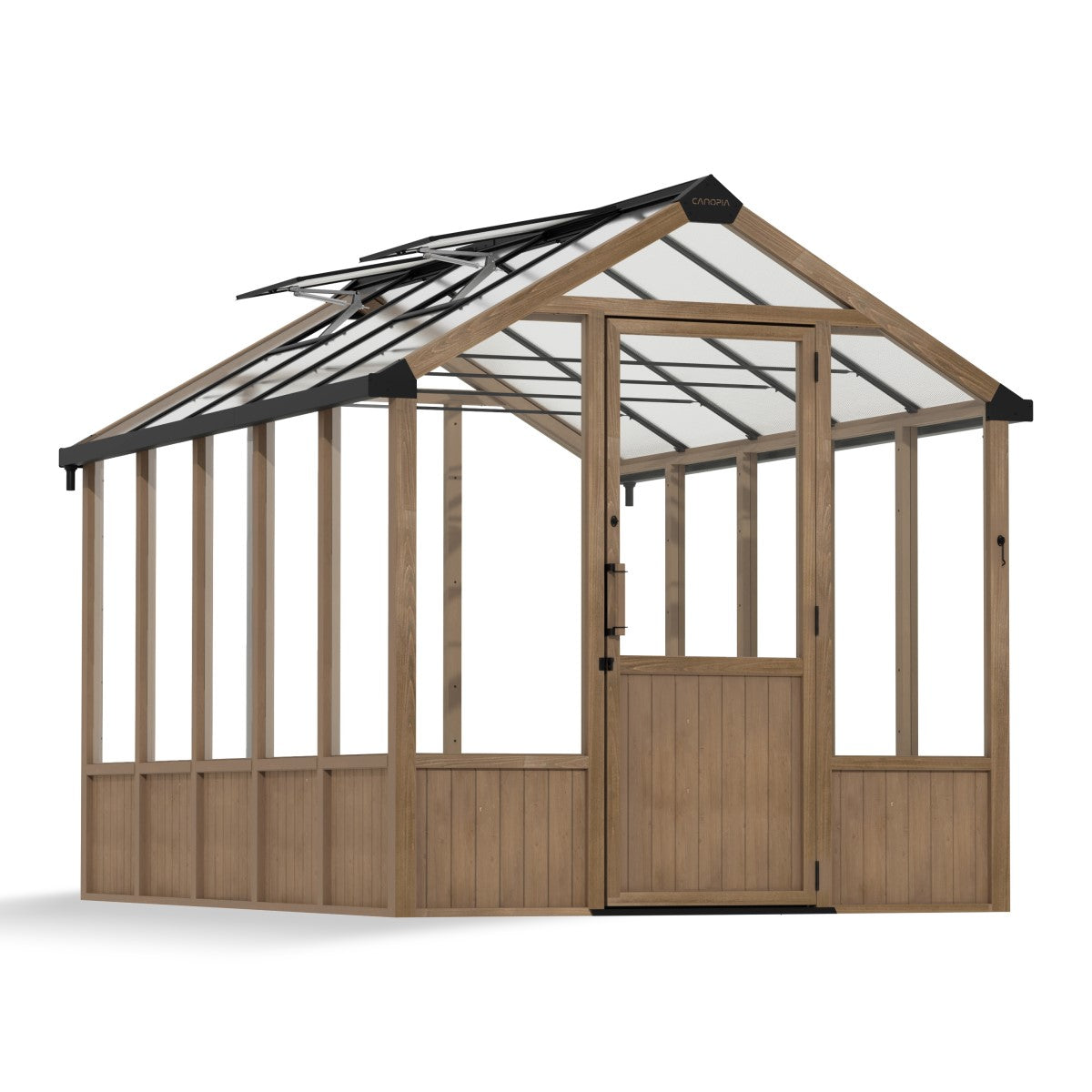 Palram - Canopia | Natura 8 ft Series - Cedar Wood Greenhouse Kit
