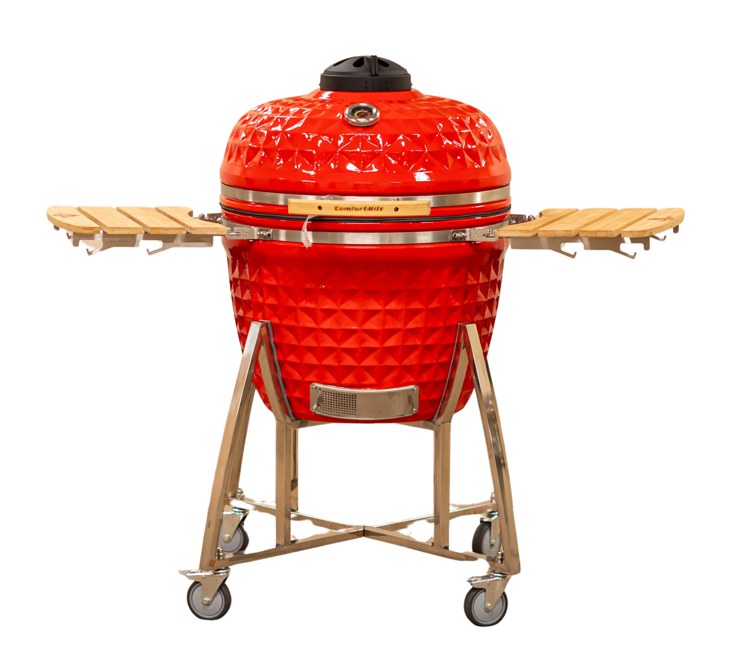 26" COALS by Comfortbilt Kamado Grill Charcoal Ceramic Grill - Red Diamond Pattern