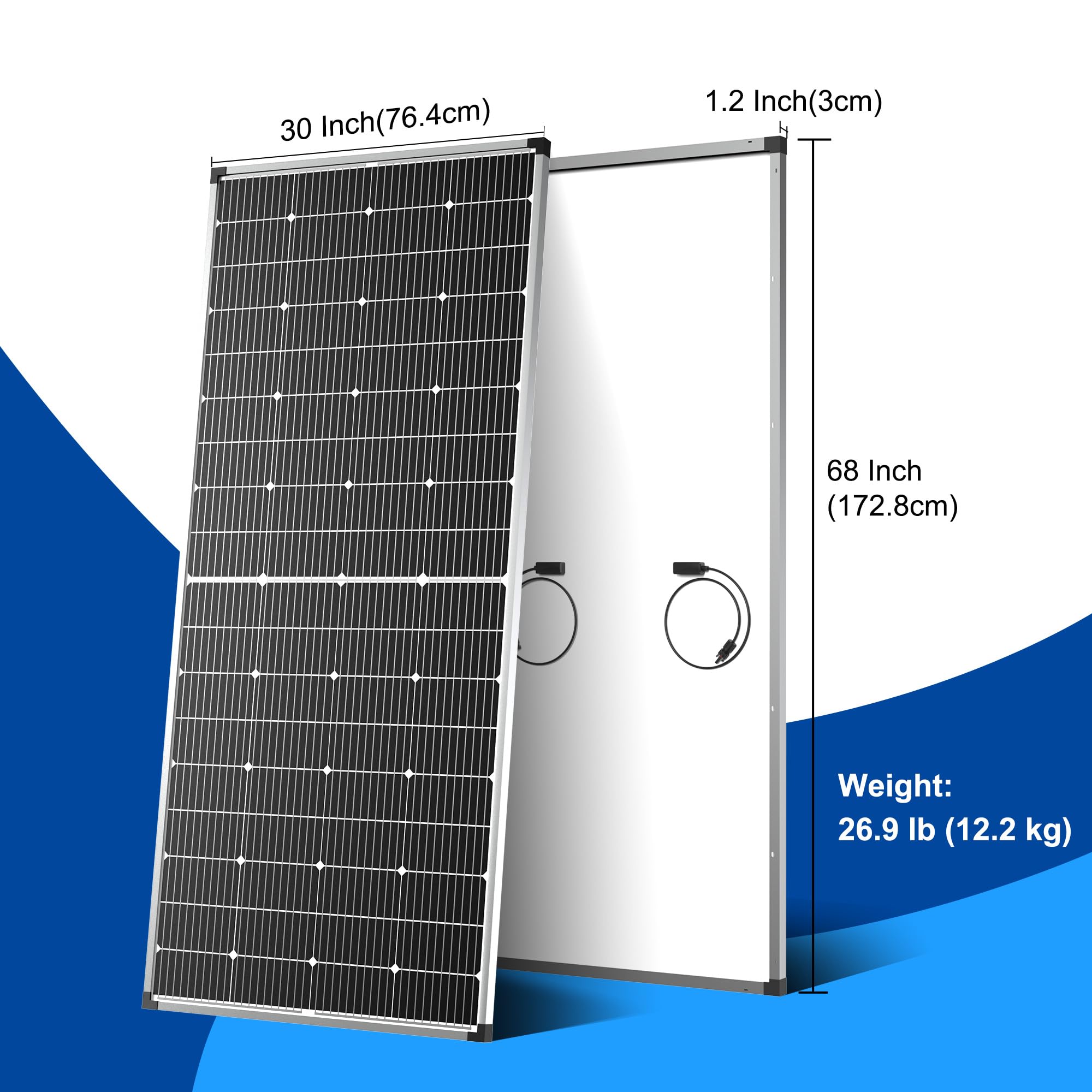 ACOPOWER 250 Watts Mono Solar Panel HY250-12M