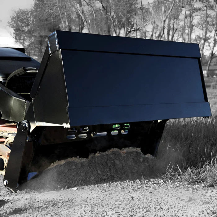 Loflin Fabrication | 4-N-1 Bucket | 36" – 54" Width | For Mini Skid Steers & Tractors