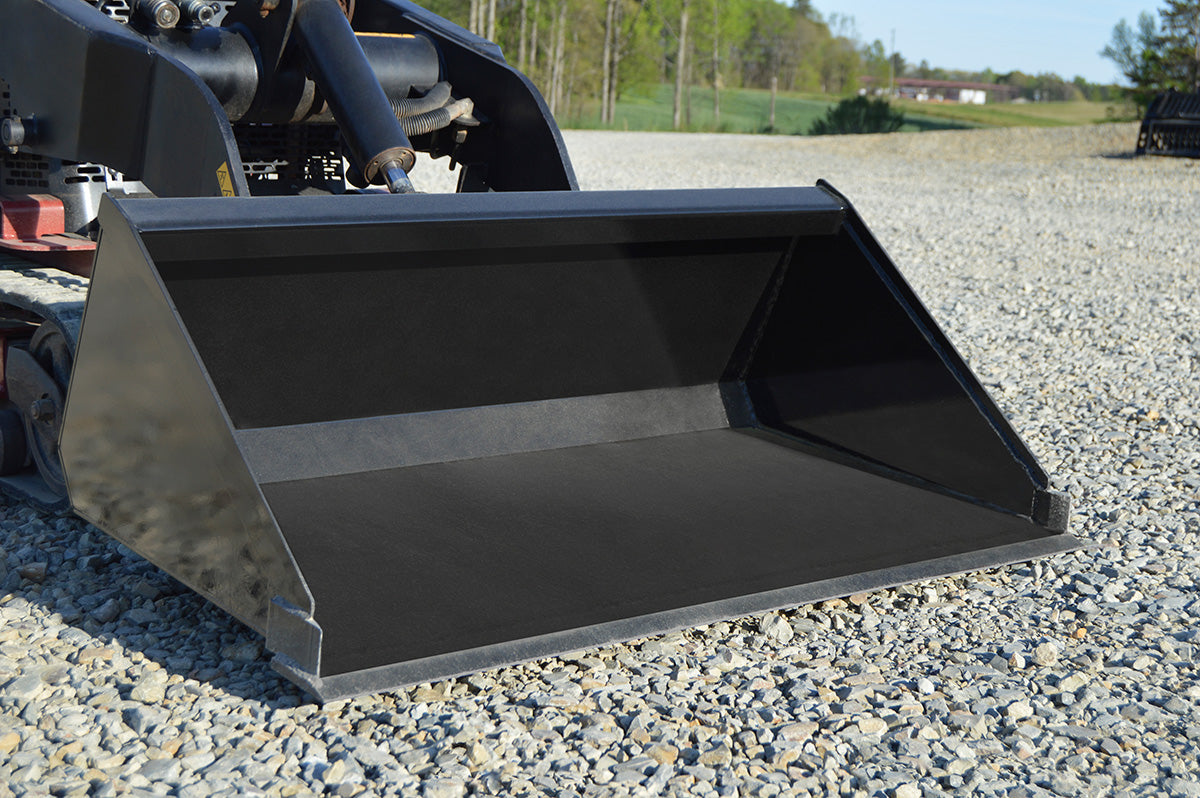 Loflin Fabrication | Low Profile Bucket | 48" - 84" | For Mini Skid Steer & Compact Tractor