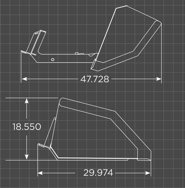 Loflin Fabrication | Front Dump Bucket | 36" - 50" Width | For Mini Skid Steer & Compact Tractor
