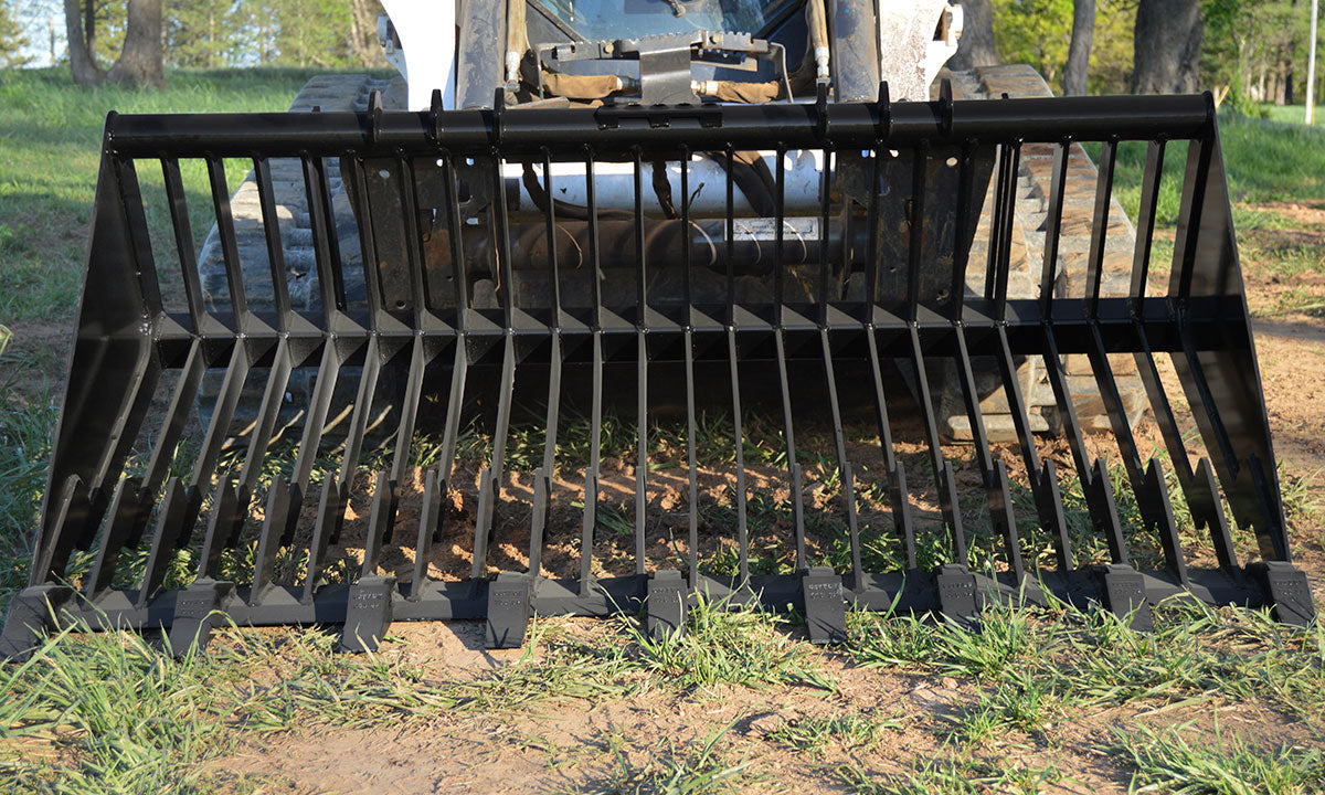 Loflin Fabrication | Old Style Rock Bucket w/ Teeth | 60" - 84" | For Skid Steer