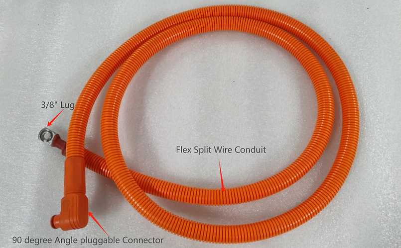 RUiXU Lithi2-16 battery 1/0 AWG cable Orange & Black One Pair OP140 OP200