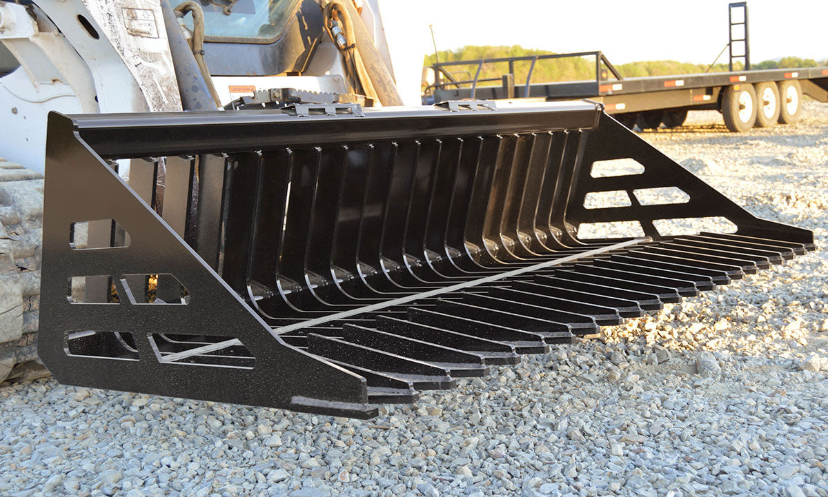 Loflin Fabrication | Rock Bucket | 60" - 96" | For Skid Steer