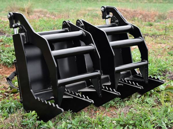 Loflin Fabrication | Vertical Root Grapple | 36", 42", 48" Widths | For Mini Skid Steers & Tractors