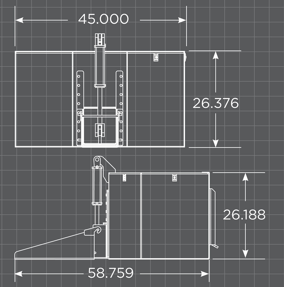 Loflin Fabrication | Hydraulic Concrete Bucket | For Skid Steer