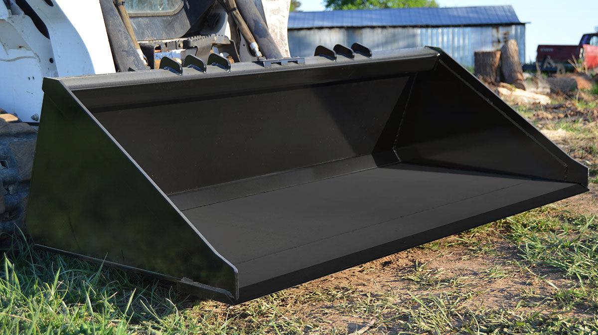 Loflin Fabrication | Xtra Heavy Duty Low Profile Bucket | 60" - 84" | For Skid Steer