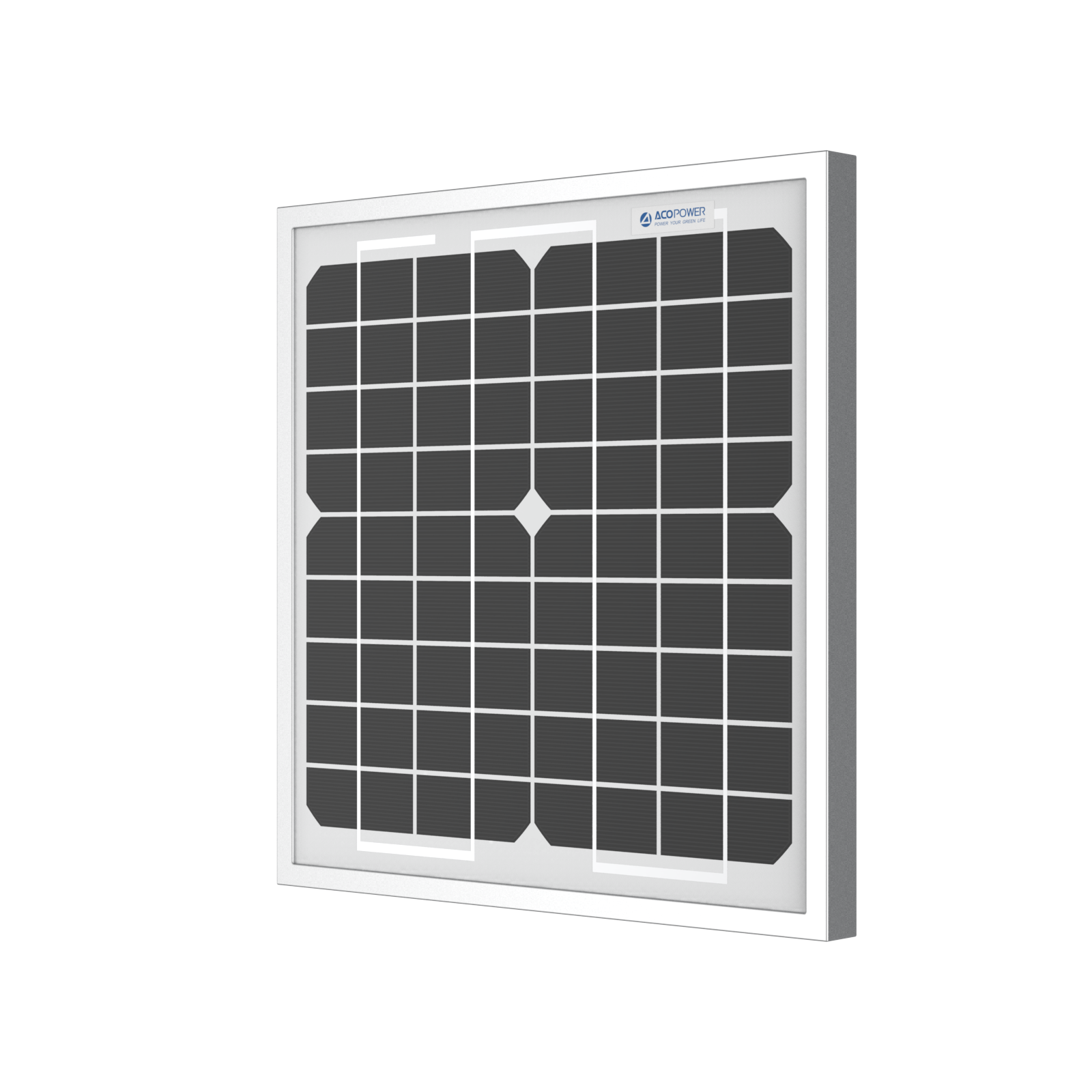 ACOPOWER 10 Watt 12 Volt Monocrystalline Solar Panel HY010-12M