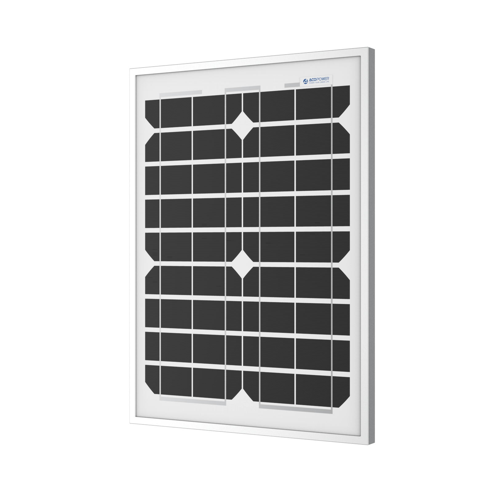 ACOPOWER 20 Watt 12 Volt Monocrystalline Solar Panel HY020-12M