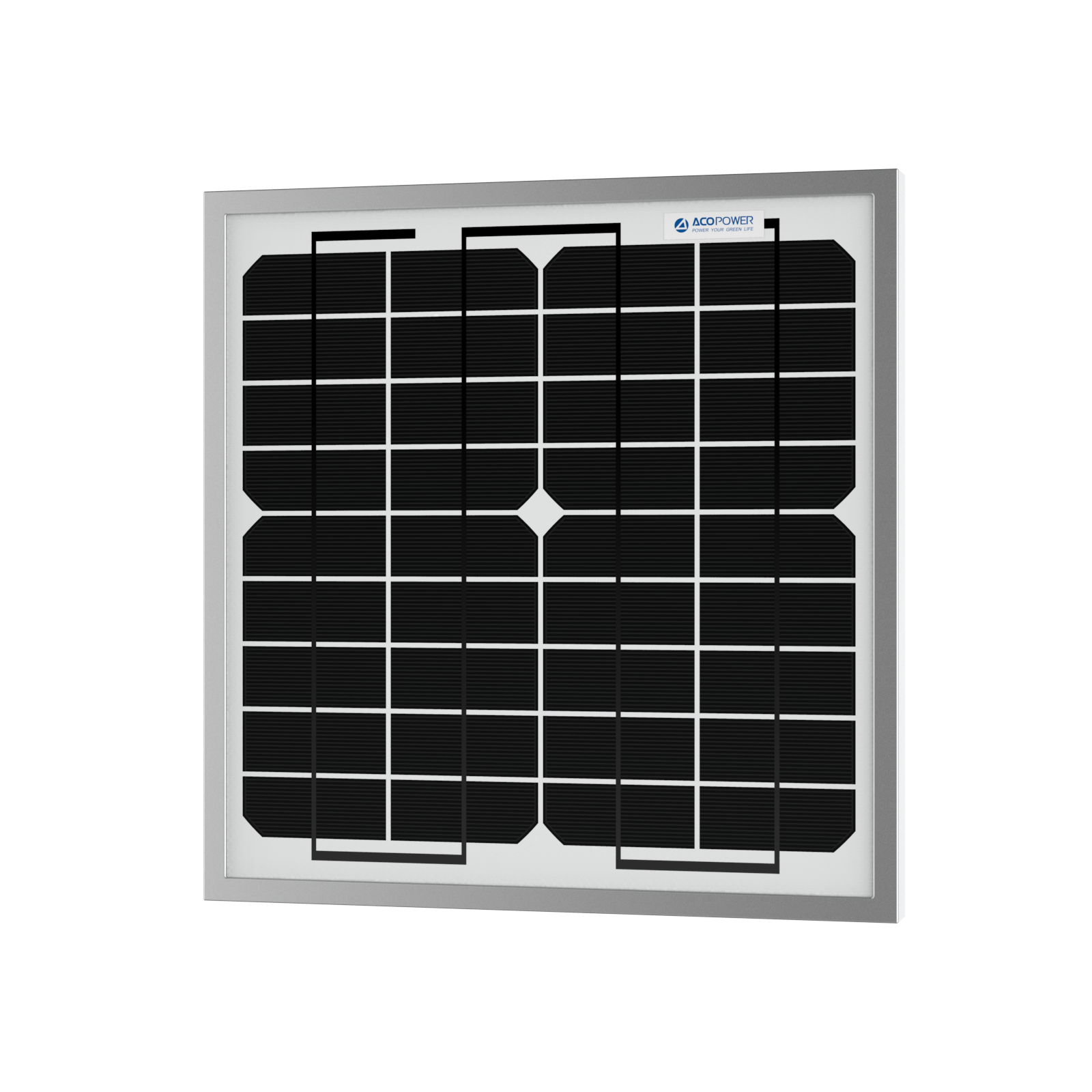 ACOPOWER 10 Watt 12 Volt Monocrystalline Solar Panel HY010-12M