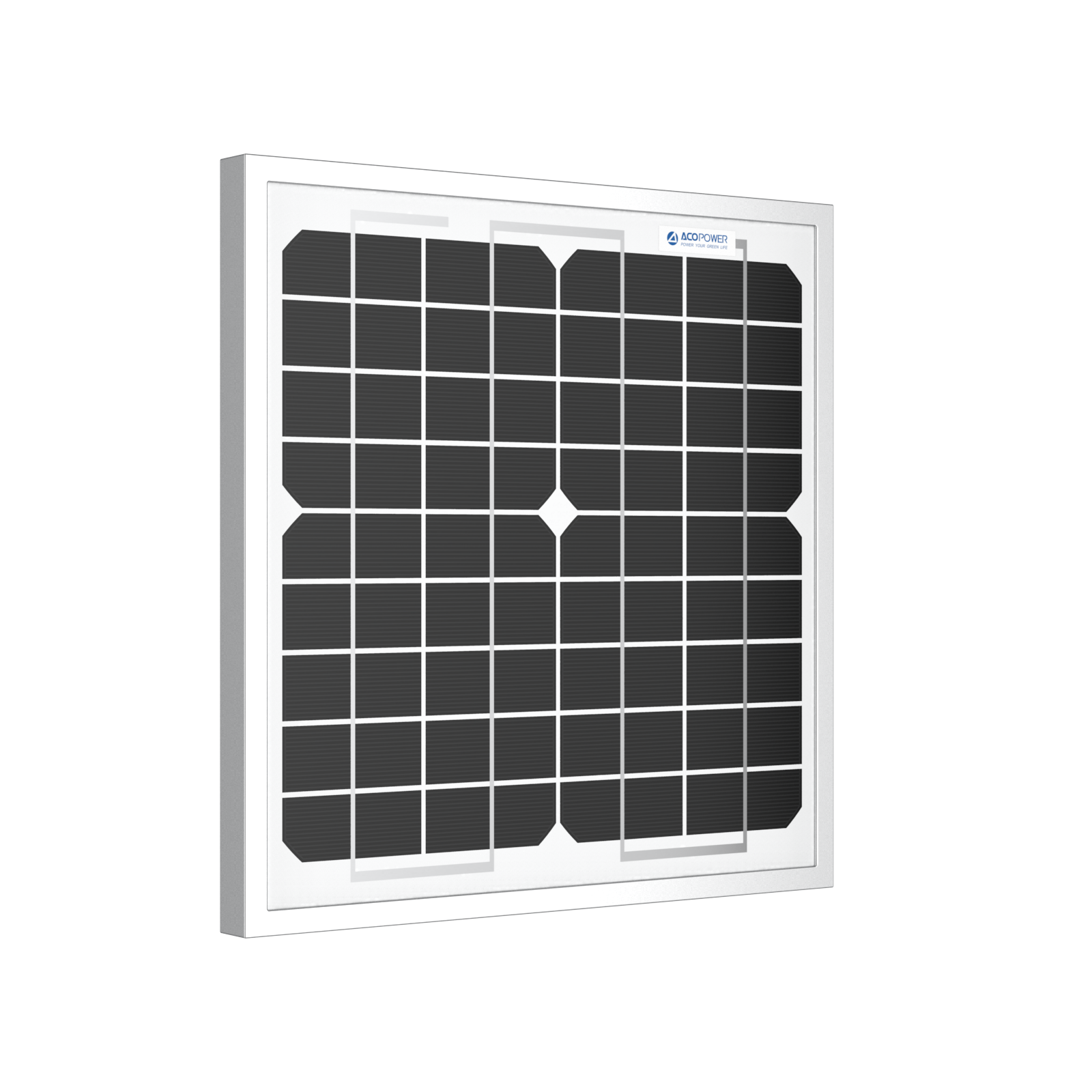 ACOPOWER 10 Watt 12 Volt Monocrystalline Solar Panel HY010-12M