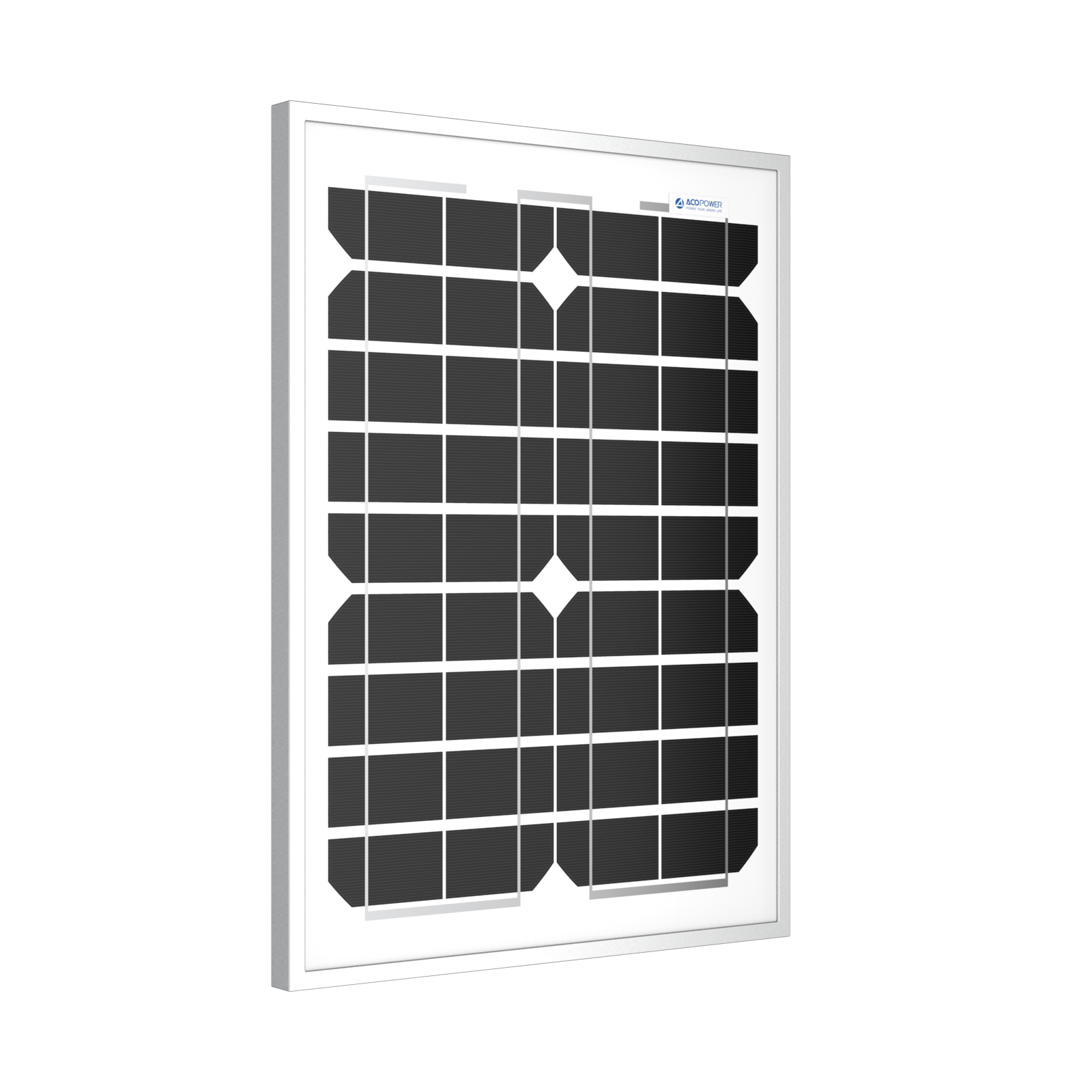 ACOPOWER 20 Watt 12 Volt Monocrystalline Solar Panel HY020-12M