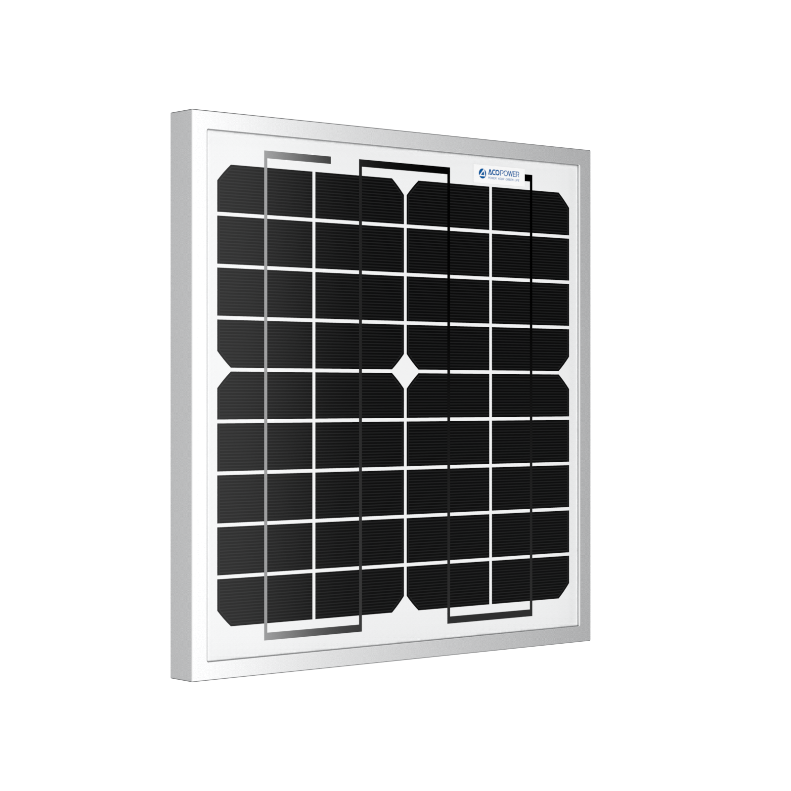 ACOPOWER 10 Watt 12 Volt Monocrystalline Solar Panel HY010-12M