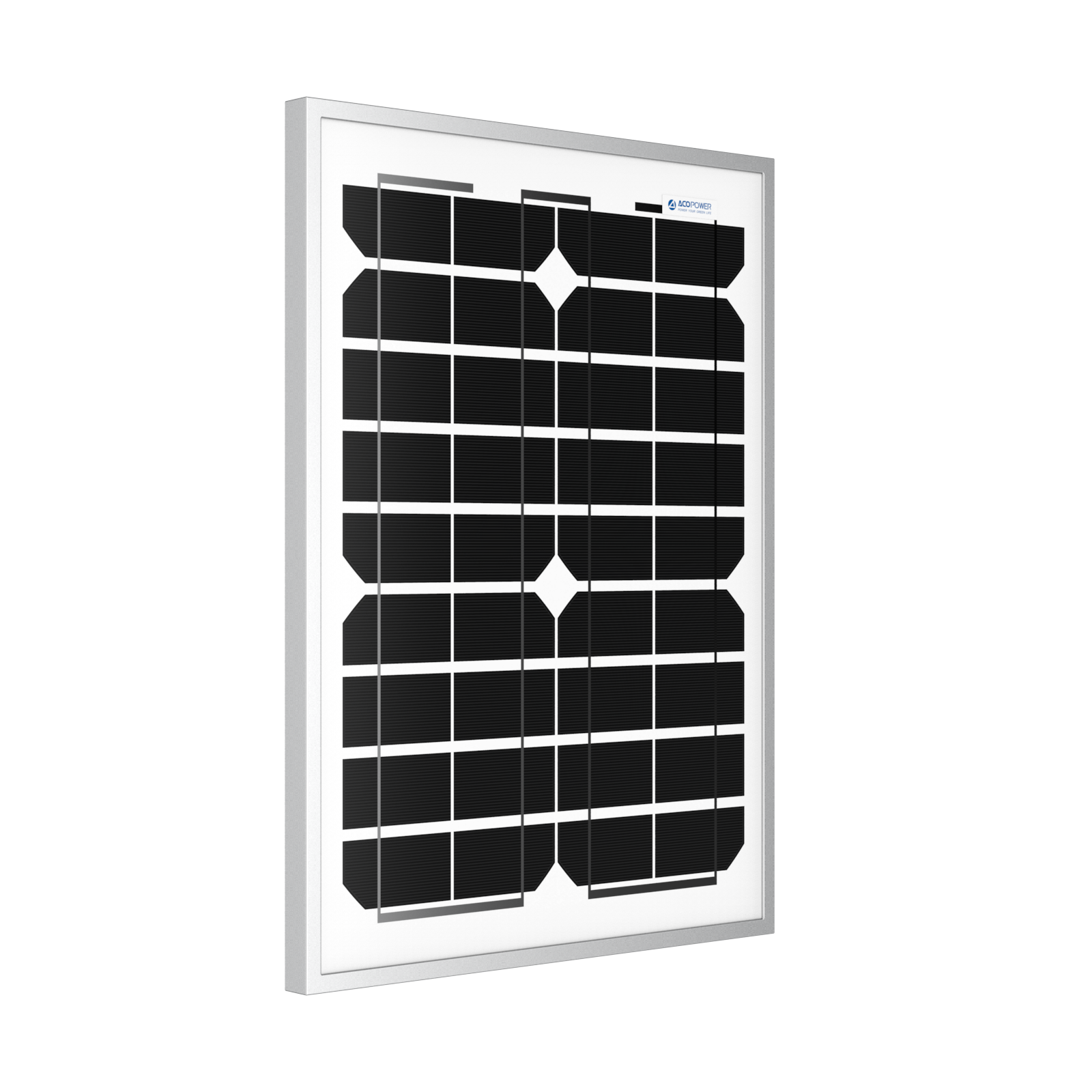 ACOPOWER 20 Watt 12 Volt Monocrystalline Solar Panel HY020-12M