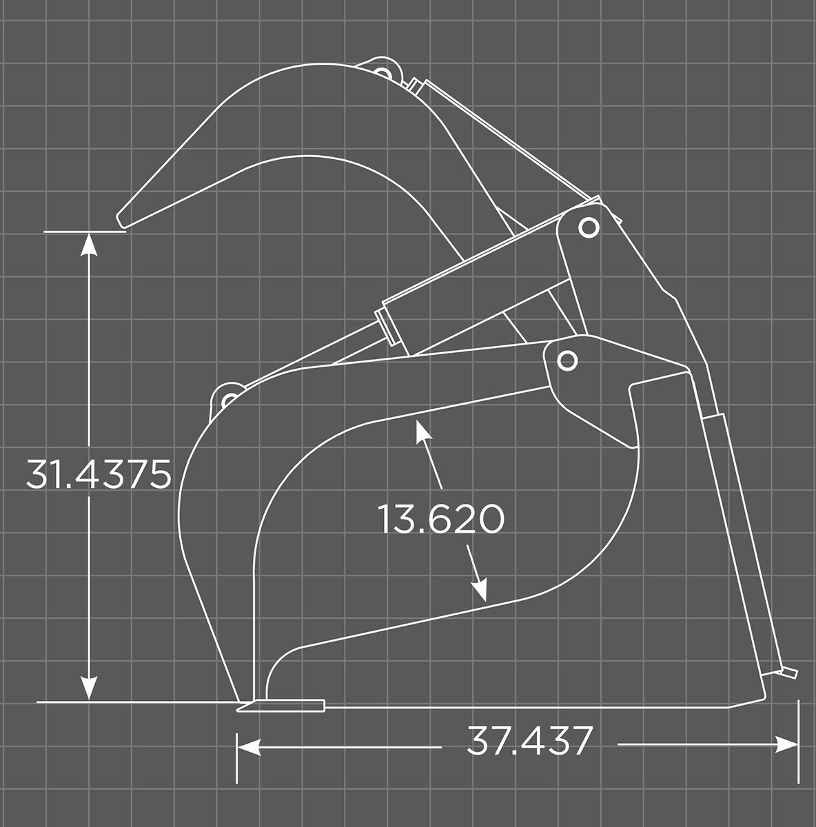 Loflin Fabrication | Standard Duty Grapple Buckets | 60" - 84" | For Skid Steer