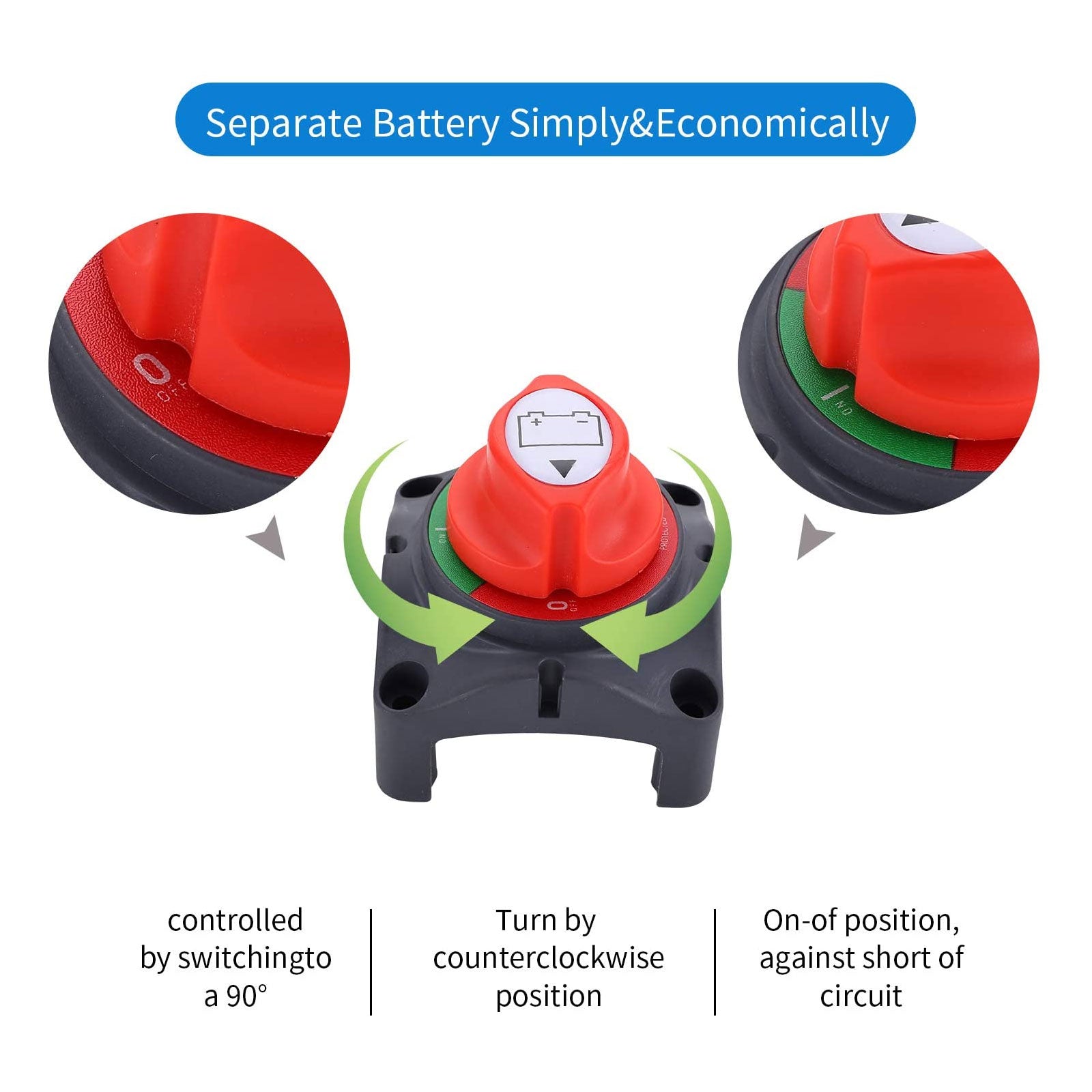 ACOPOWER 12-48V Battery Power Switch HY-AS-BTSwT