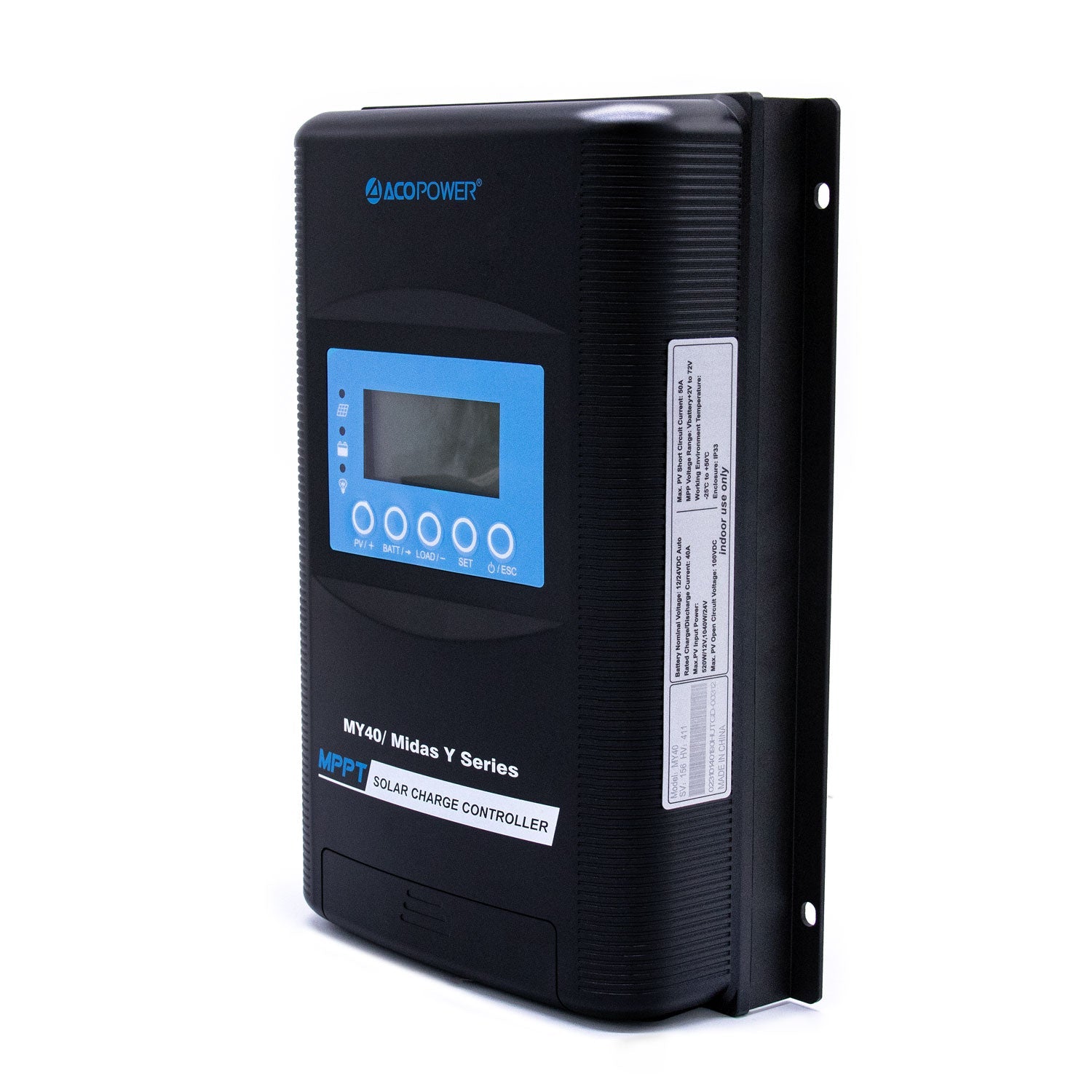 ACOPOWER Midas 40 Amp MPPT Solar Charge Controller HY-MY40