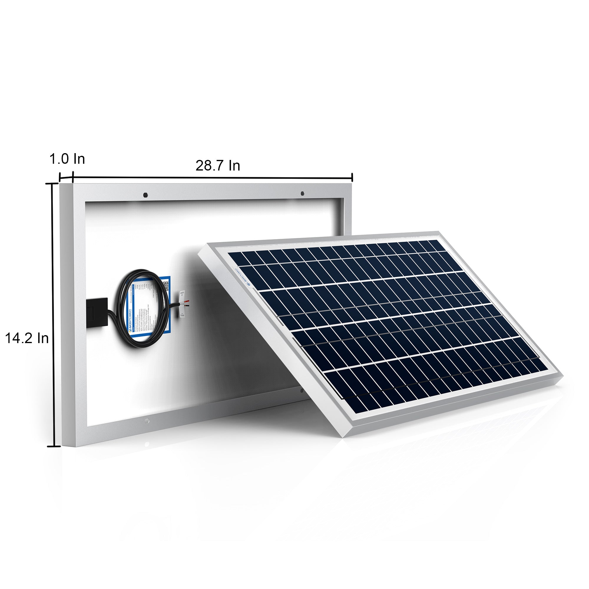 ACOPOWER 35 Watt 12 Volt Polycrystalline Solar Panel HY035-12P