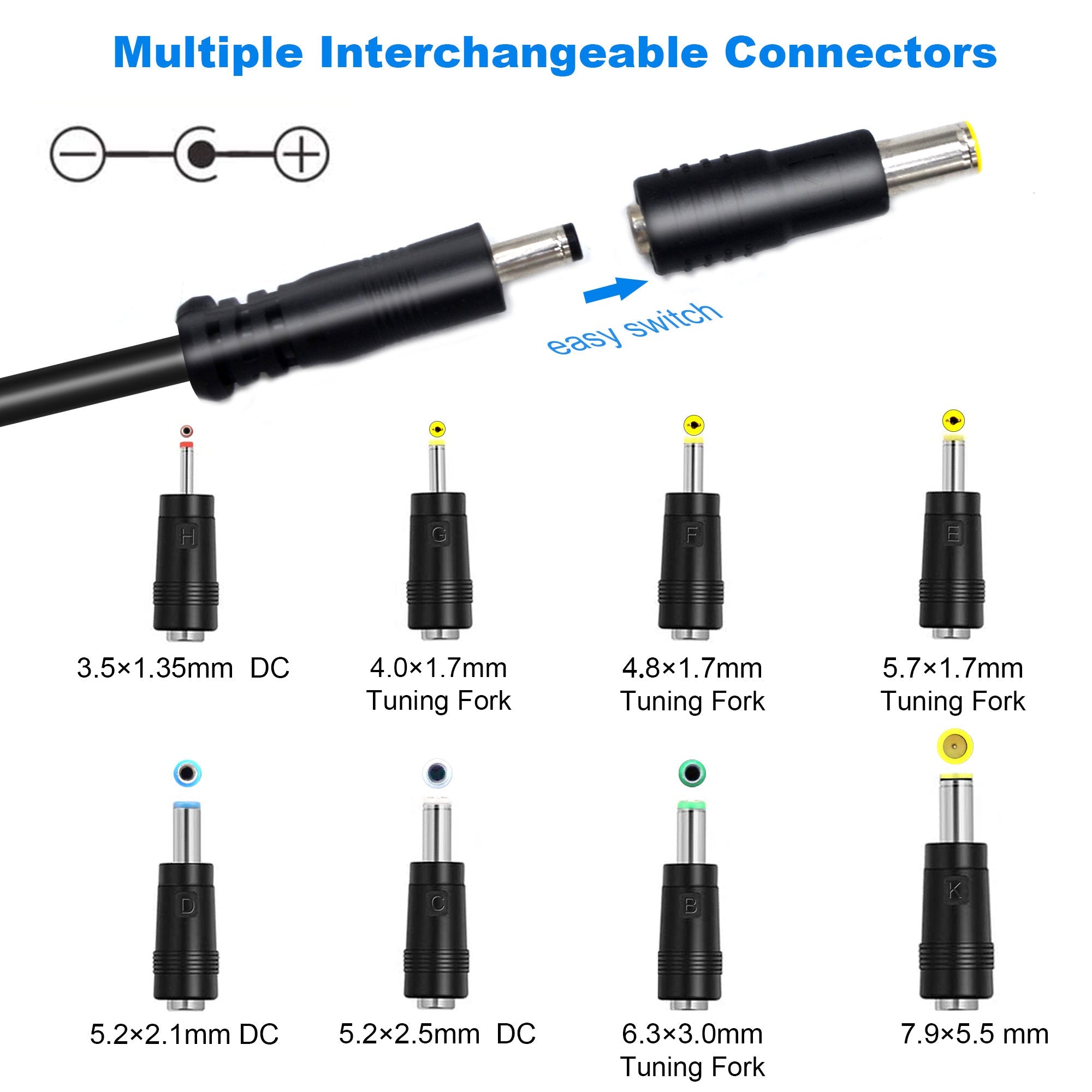 ACOPOWER DC12V/24V Car Cigarette Lighter to DC 5.5x2.1mm Connector Adapter HY-AS-CARCHG