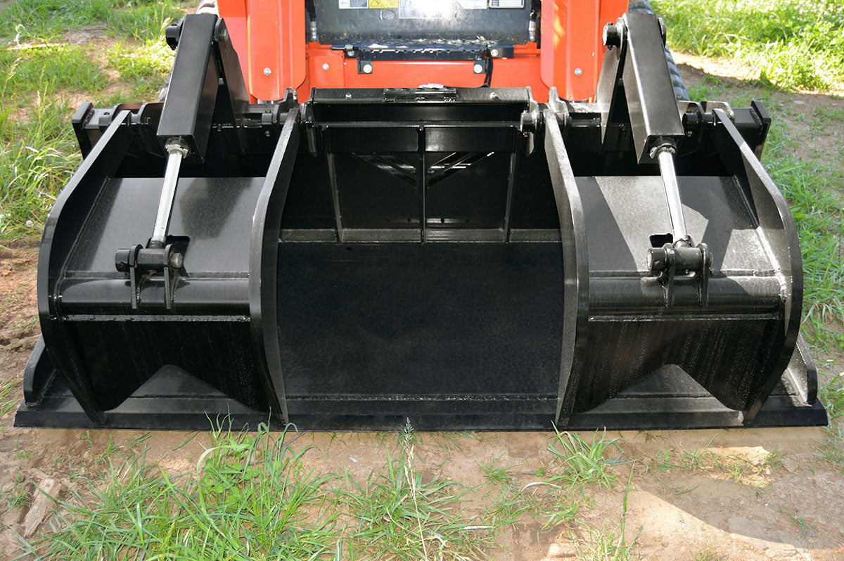Loflin Fabrication | Xtra Heavy Duty Grapple Buckets | 66" - 84" | For Skid Steer