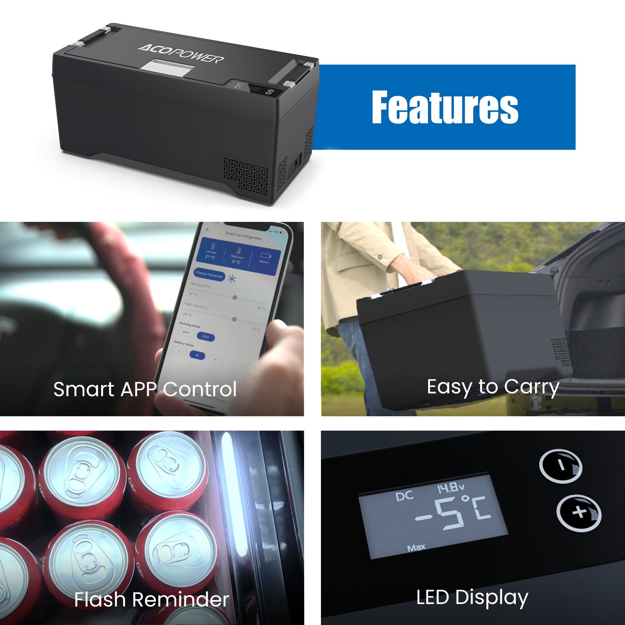 ACO Power TesFridge Portable Freezer Specially Designed for Tesla Model X HY-T36