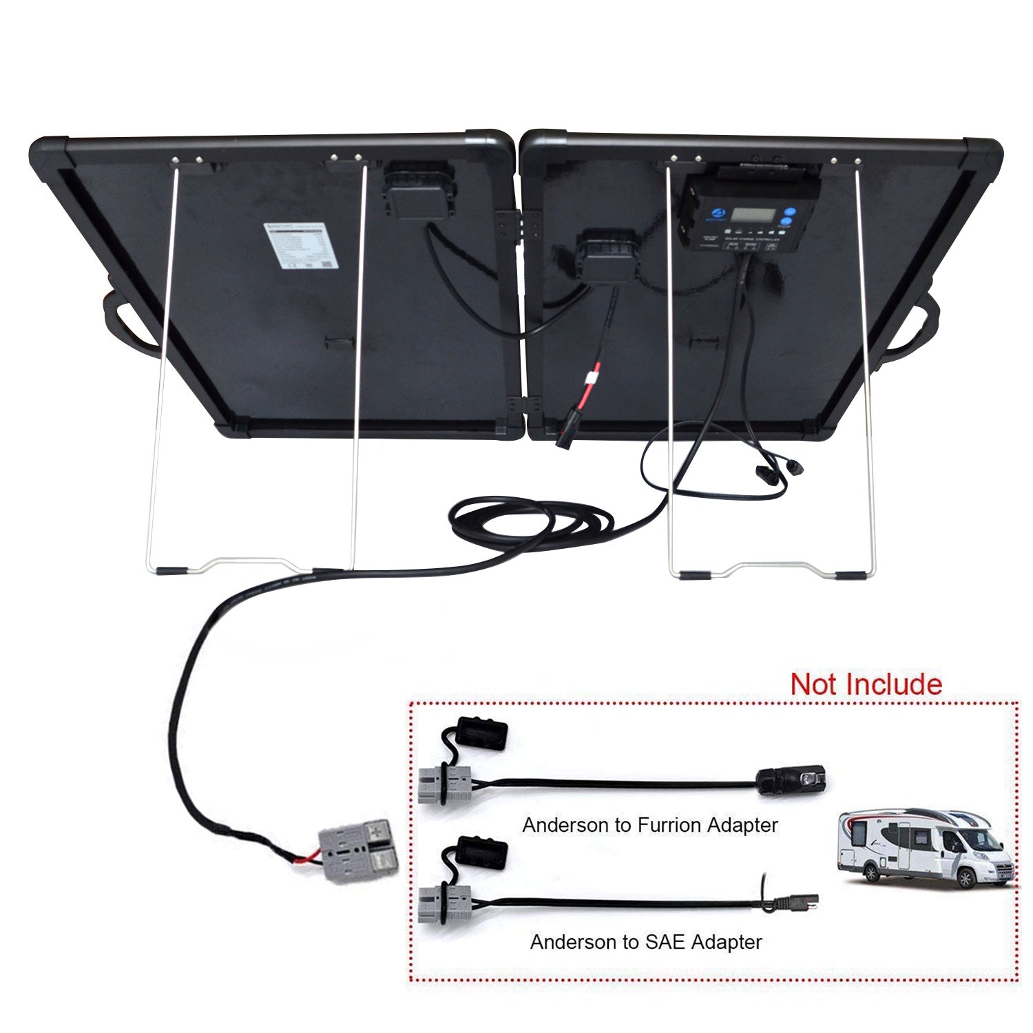ACOPower Plk 120W Portable Solar Panel Kit, Lightweight Briefcase with 20A Charge Controller HY-PLK-120WPX20A