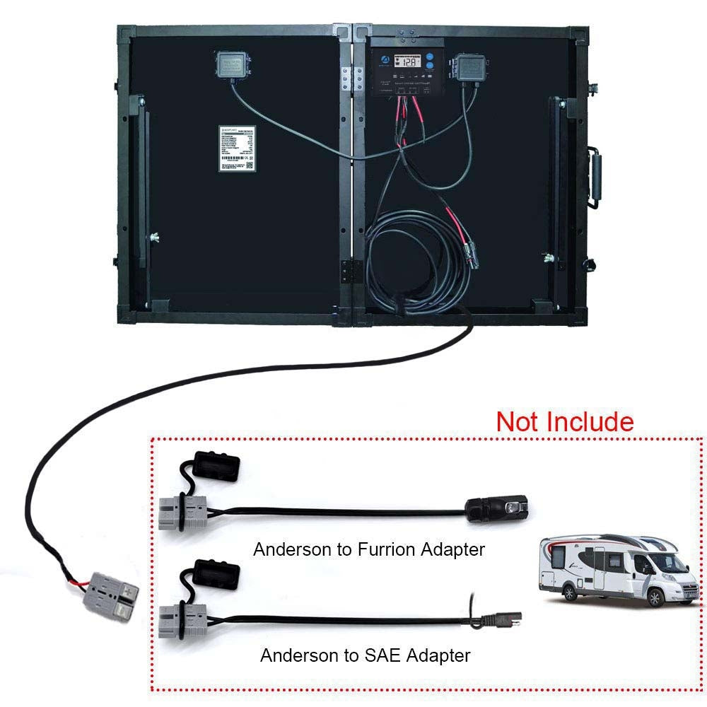 ACOPower 100w 12v Portable Solar Panel kit, Foldable Mono Suitcase, proteusX Waterproof 20A Charge Controller HY-PTK-100WPX20A