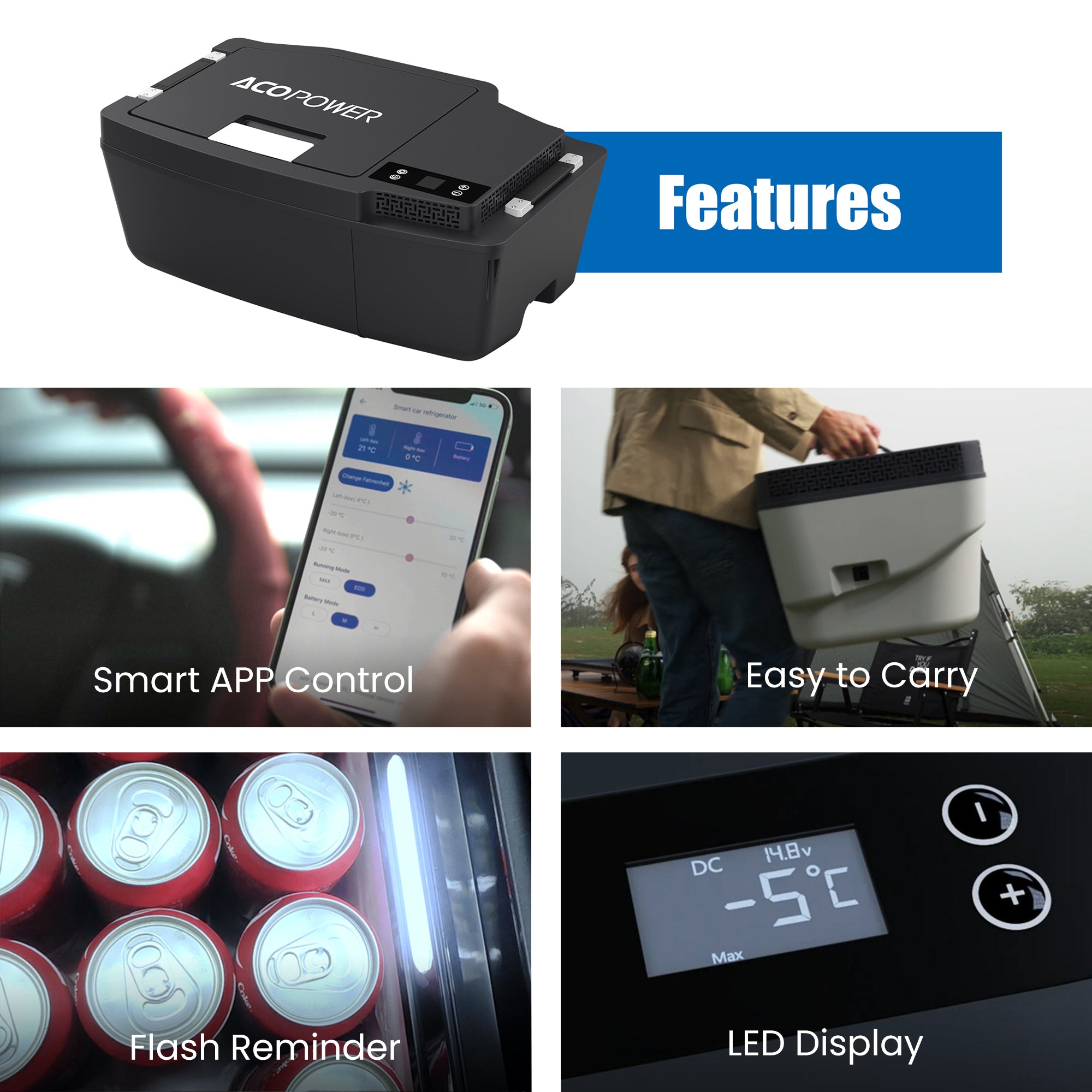 ACO Power TesFridge Portable Freezer Specially Designed for Tesla Model 3 HY-T20