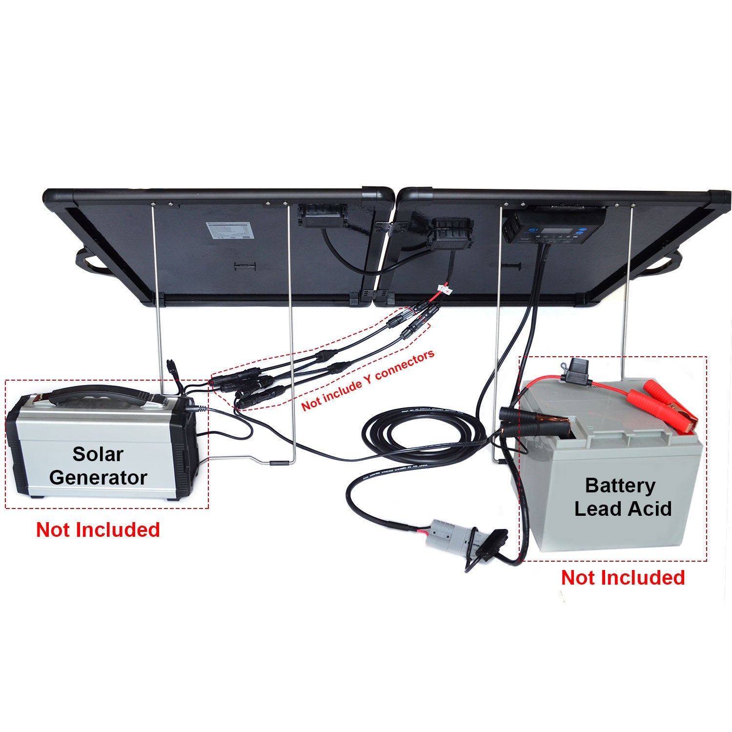 ACOPower Plk 120W Portable Solar Panel Kit, Lightweight Briefcase with 20A Charge Controller HY-PLK-120WPX20A