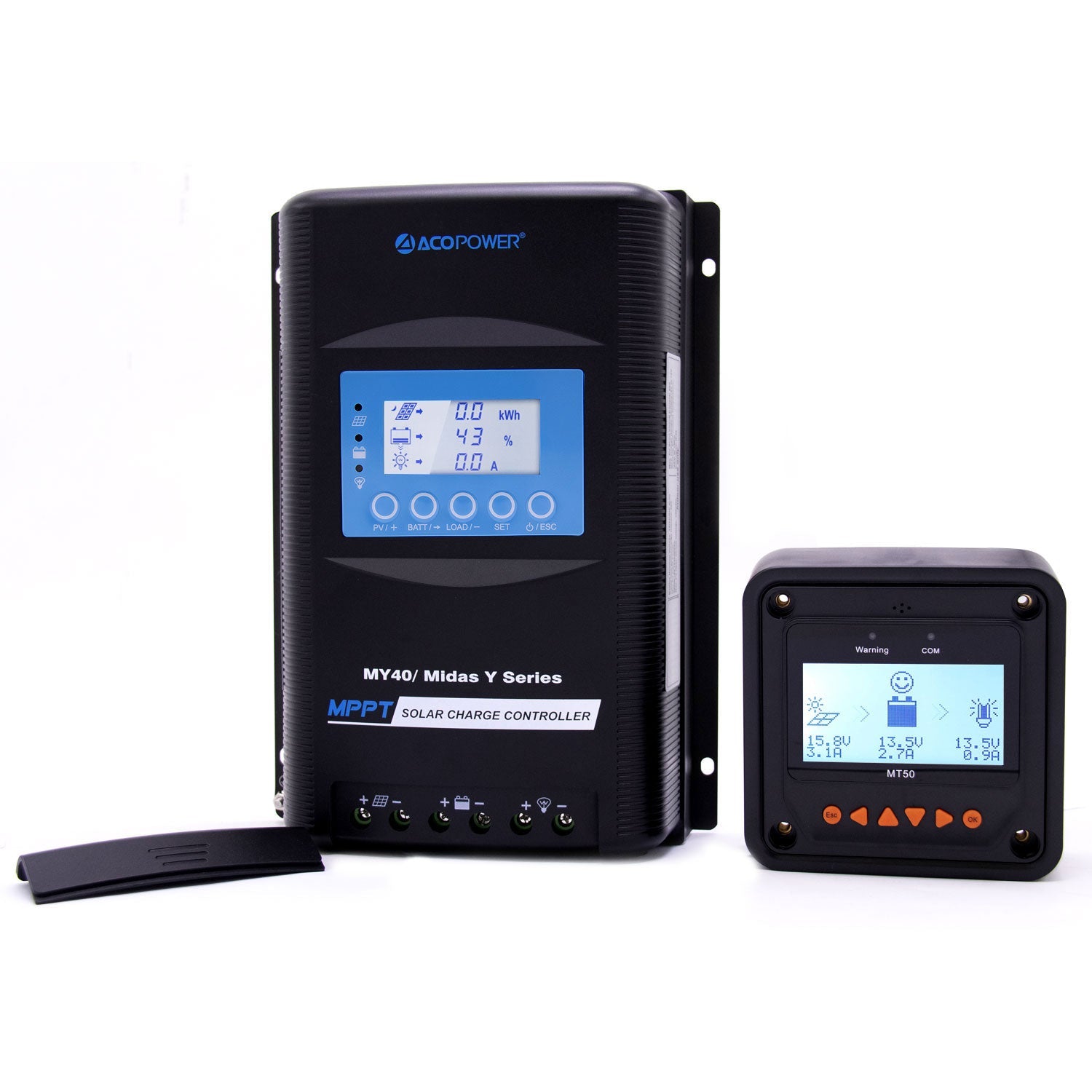 ACOPOWER Midas 40 Amp MPPT Solar Charge Controller with MT-50 HY-MY40+MT50