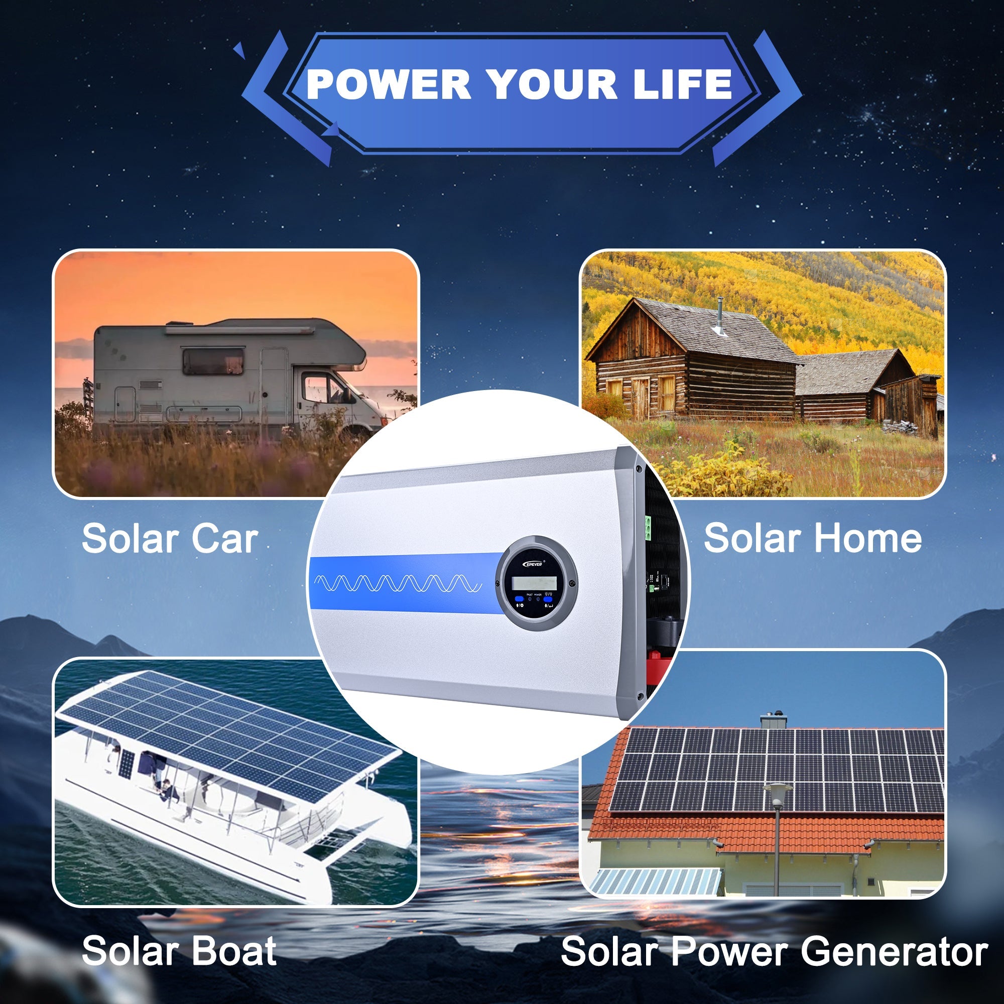 ACOPOWER 1500W / 3000W Power Inverter DC 12V to AC 110V/120V