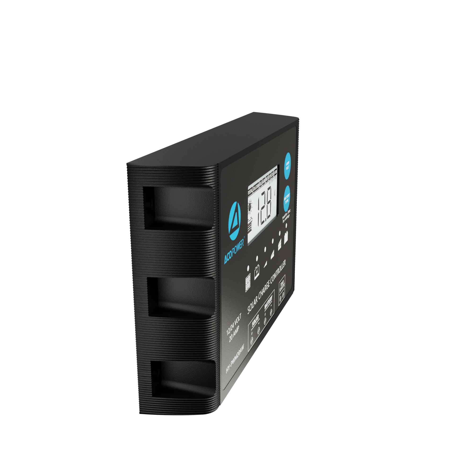 ACO Power ProteusX 20A PWM Charge Controller w/ Alligator Clips & Solar Connector HY-PWM-PX20AK