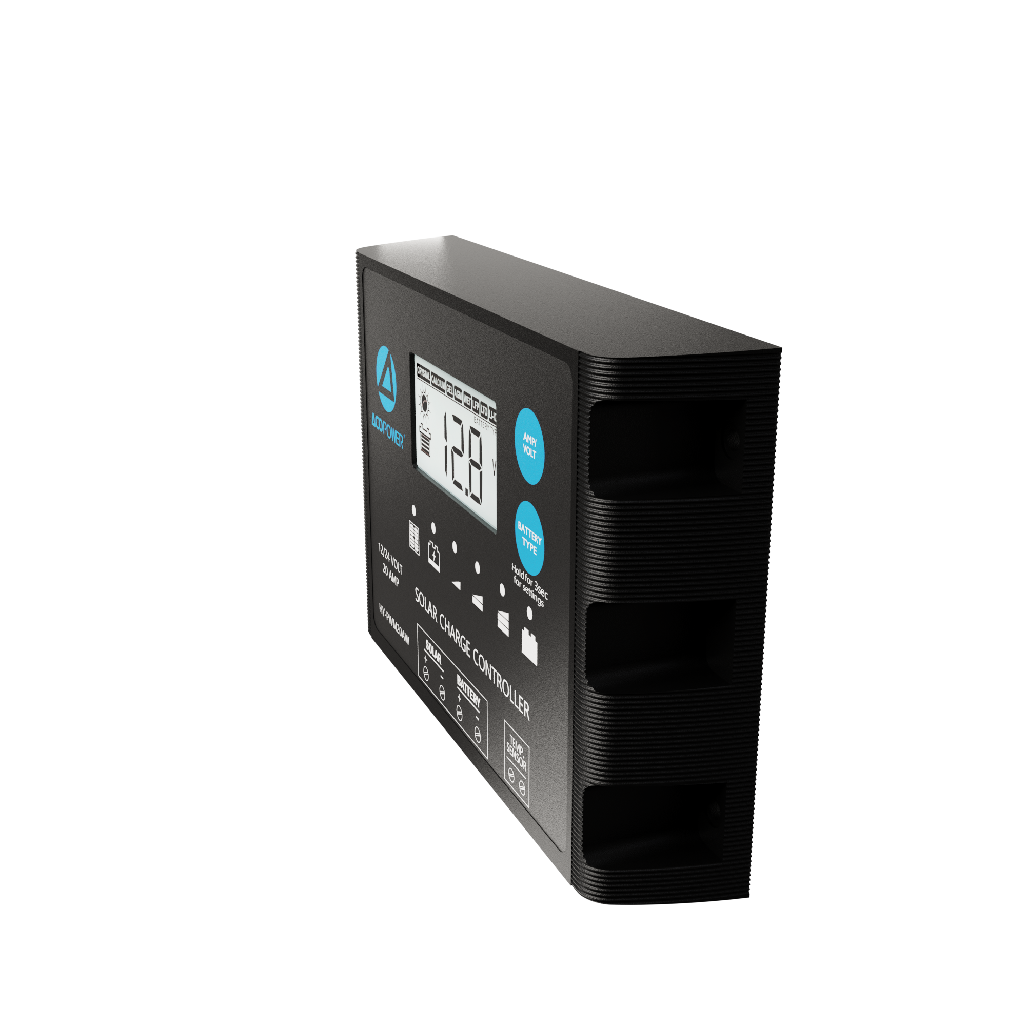ACO Power ProteusX 20A PWM Charge Controller w/ Alligator Clips & Solar Connector HY-PWM-PX20AK
