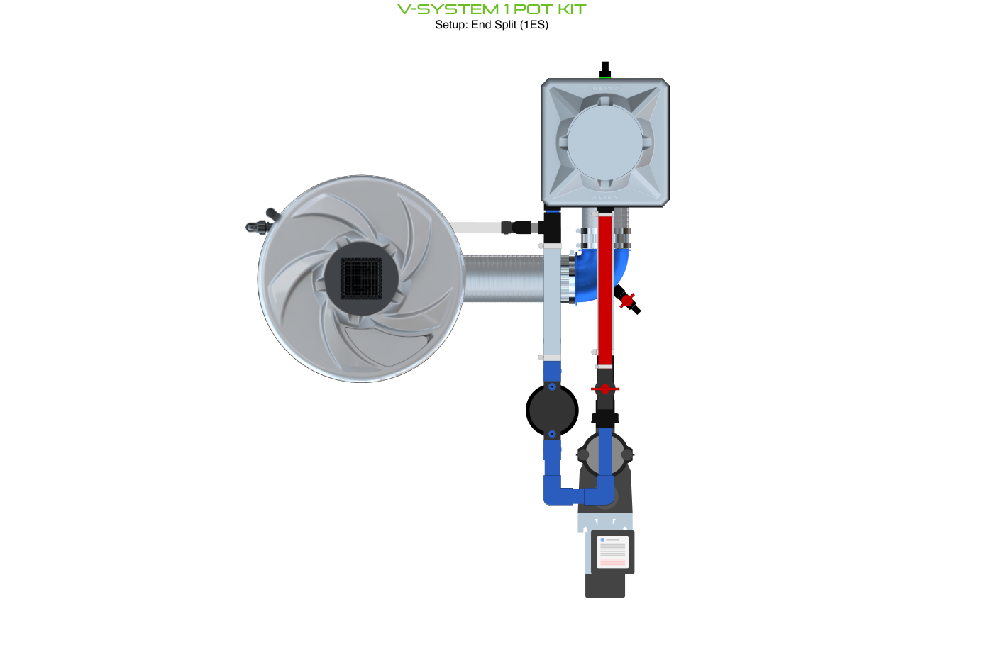 Alien Hydroponics V-SYSTEM 1 Pot Kit