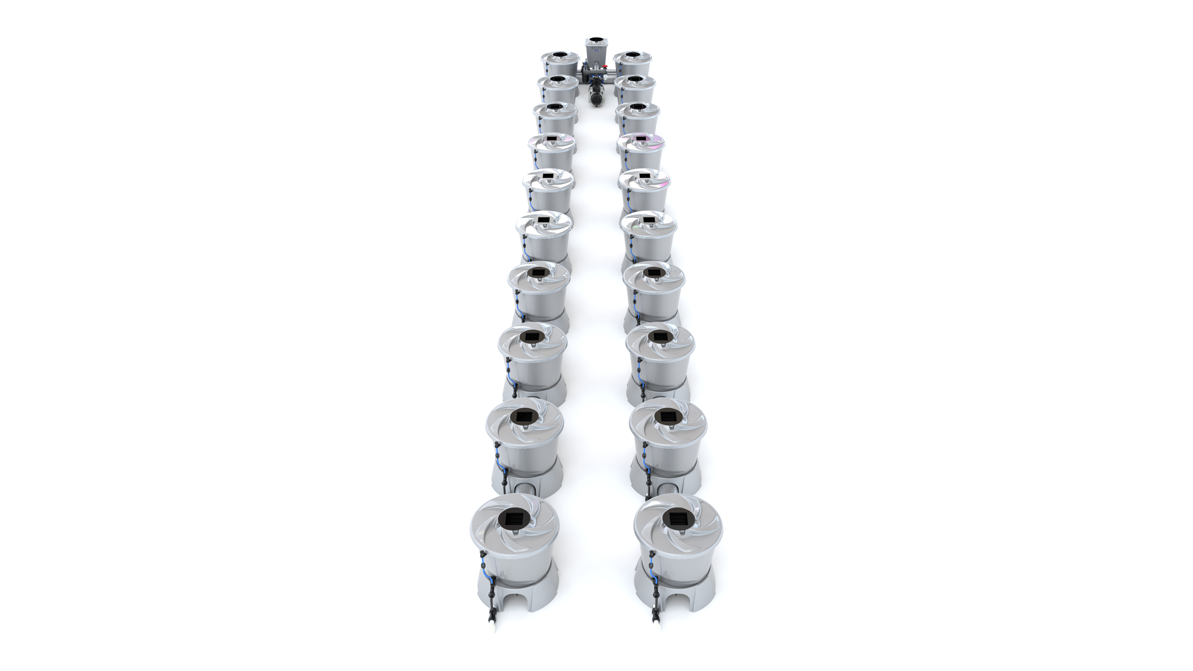 Alien Hydroponics V-SYSTEM 20 Pot 2 Row Kit
