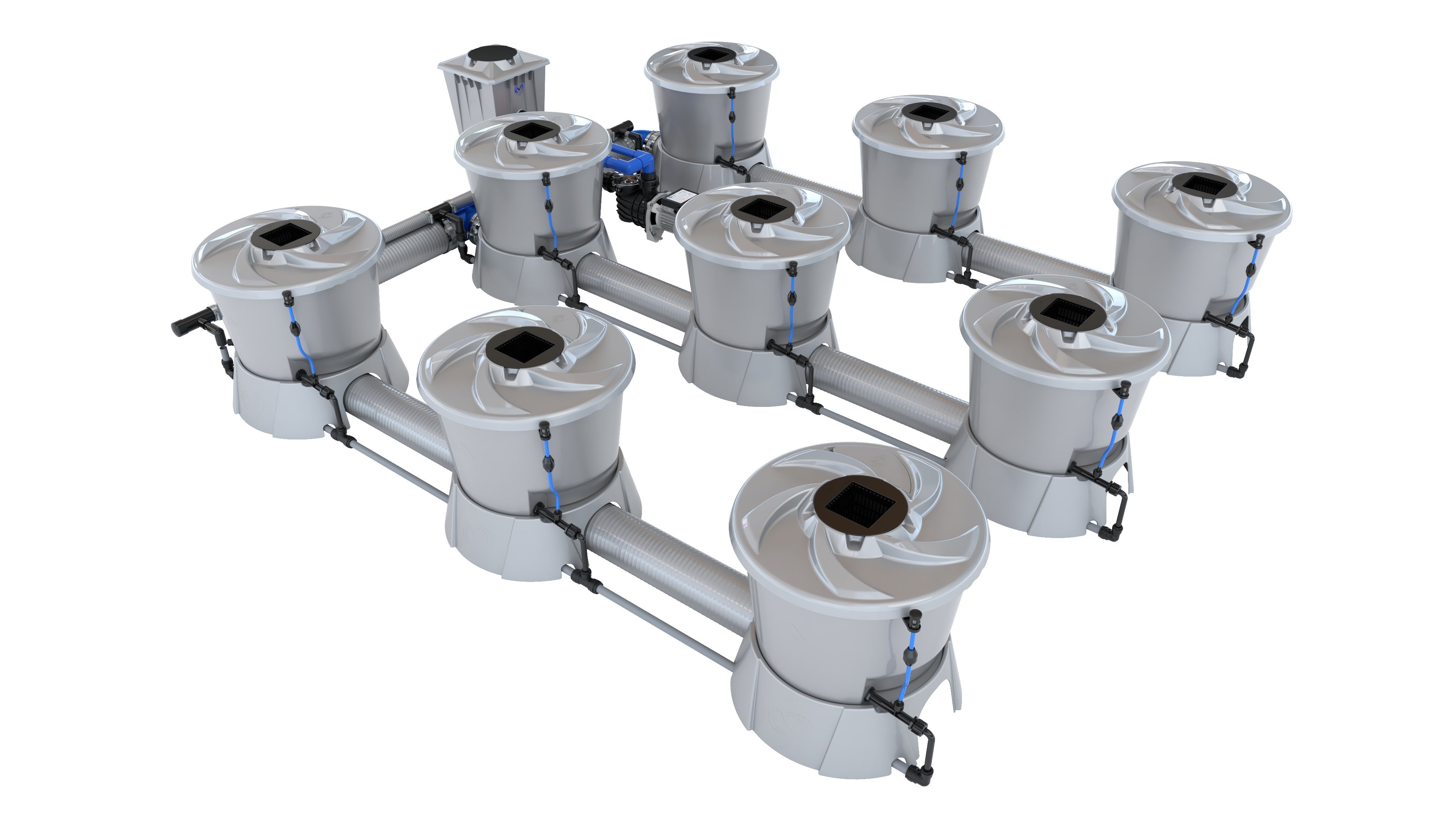Alien Hydroponics V-SYSTEM 9 Pot 3 Row Kit