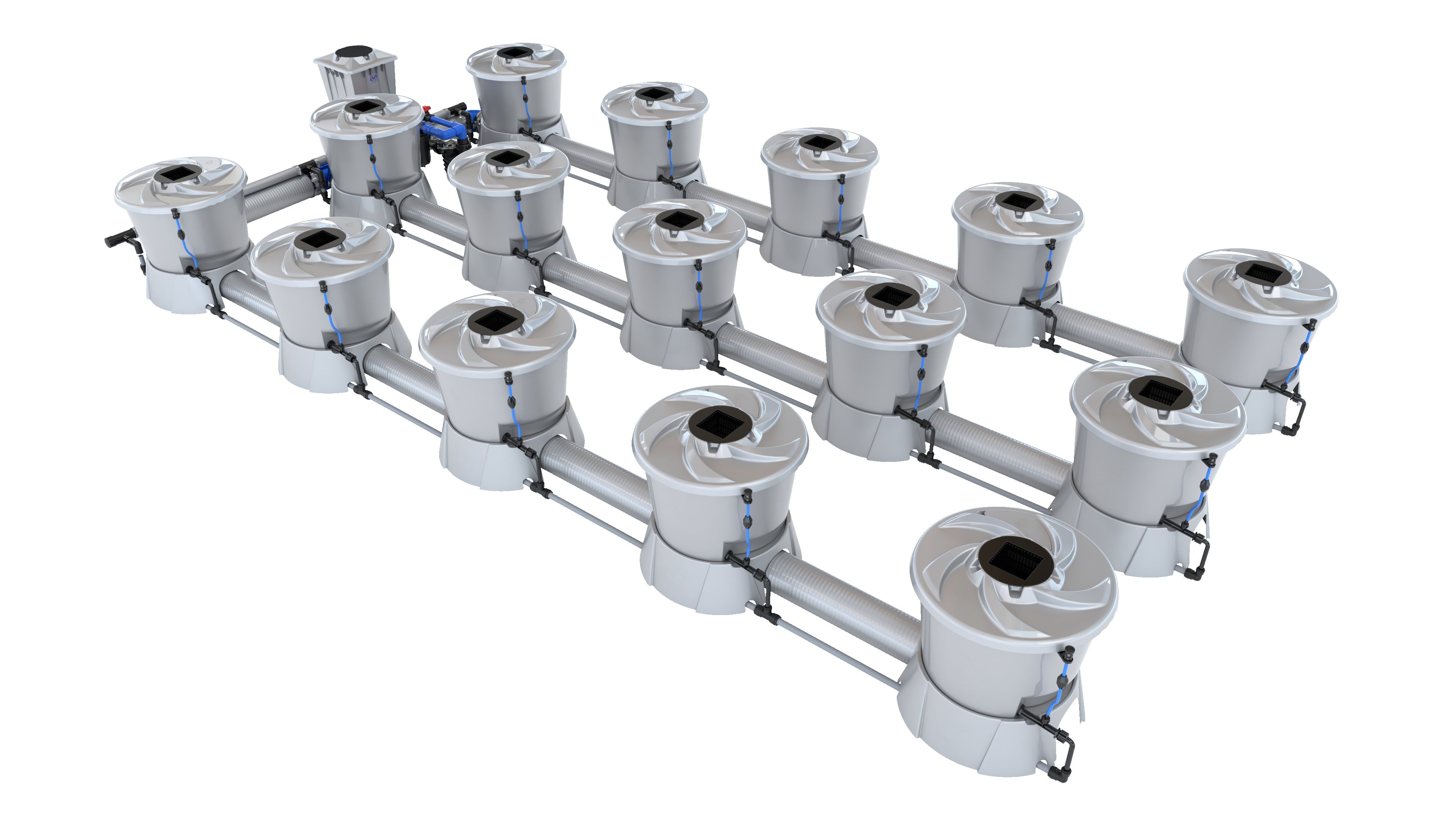 Alien Hydroponics V-SYSTEM 15 Pot 3 Row Kit