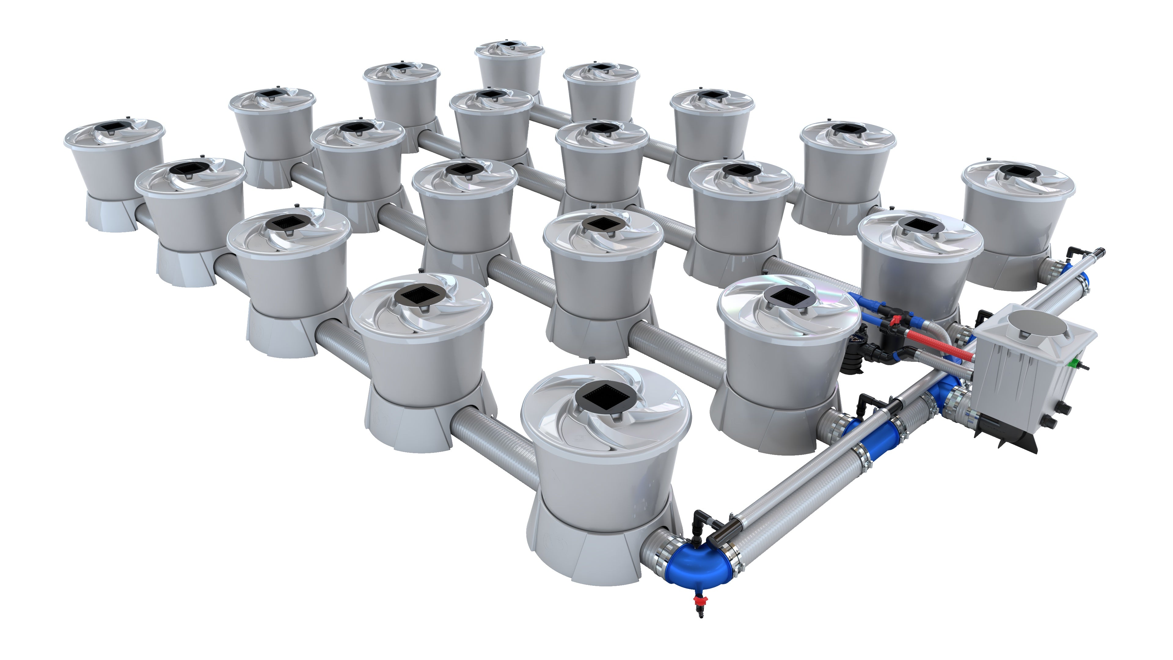 Alien Hydroponics V-SYSTEM 20 Pot 4 Row Kit