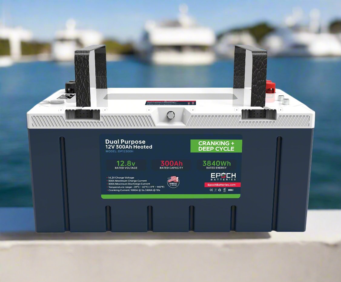 Epoch 12V 300Ah Pro Series - LiFePO4 Cranking & Deep Cycle Lithium Battery (Dual Purpose) (DP12300H)