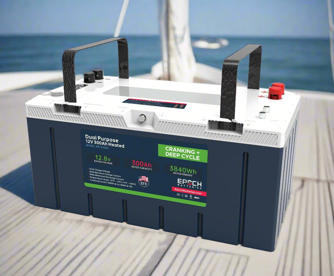 Epoch 12V 300Ah Pro Series - LiFePO4 Cranking & Deep Cycle Lithium Battery (Dual Purpose) (DP12300H)